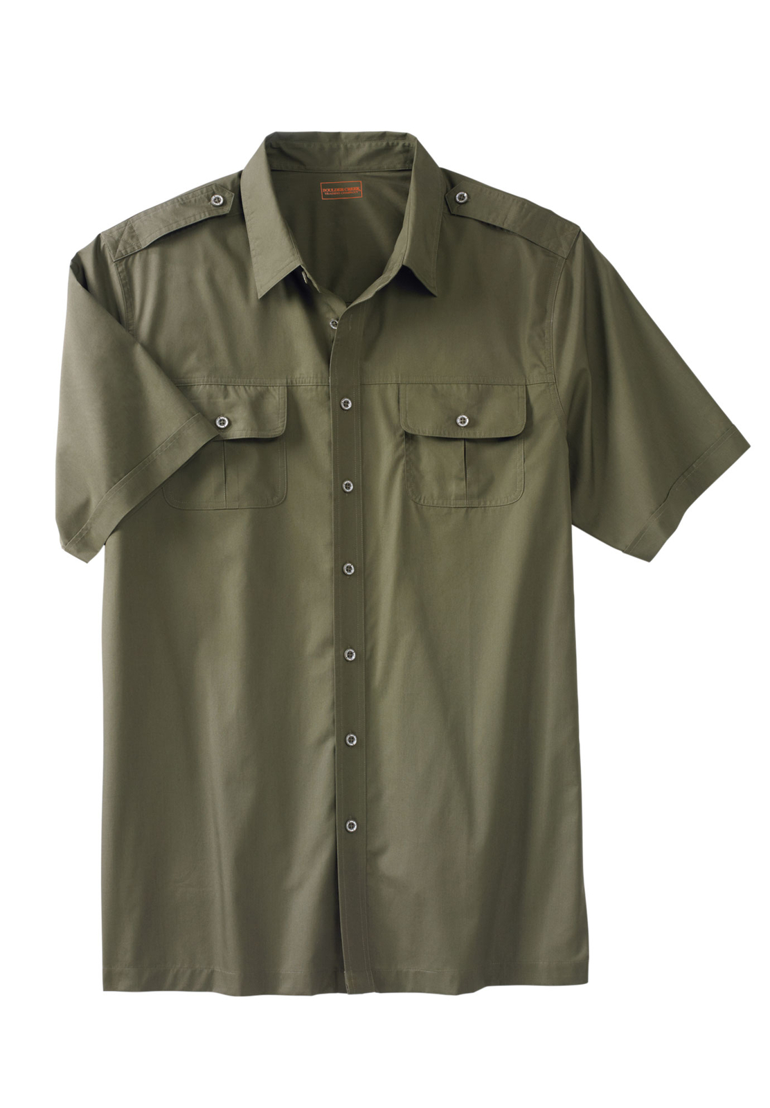 Boulder Creek By Kingsize Men’s Big & Tall Short Sleeve Pilot Shirt