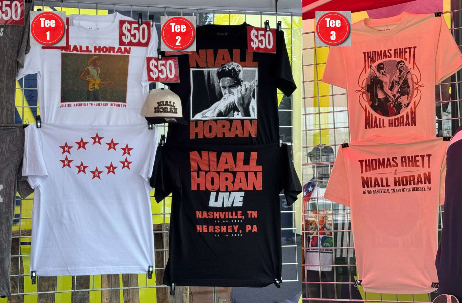 Niall Horan Live Nashville 2026 Merch Tee