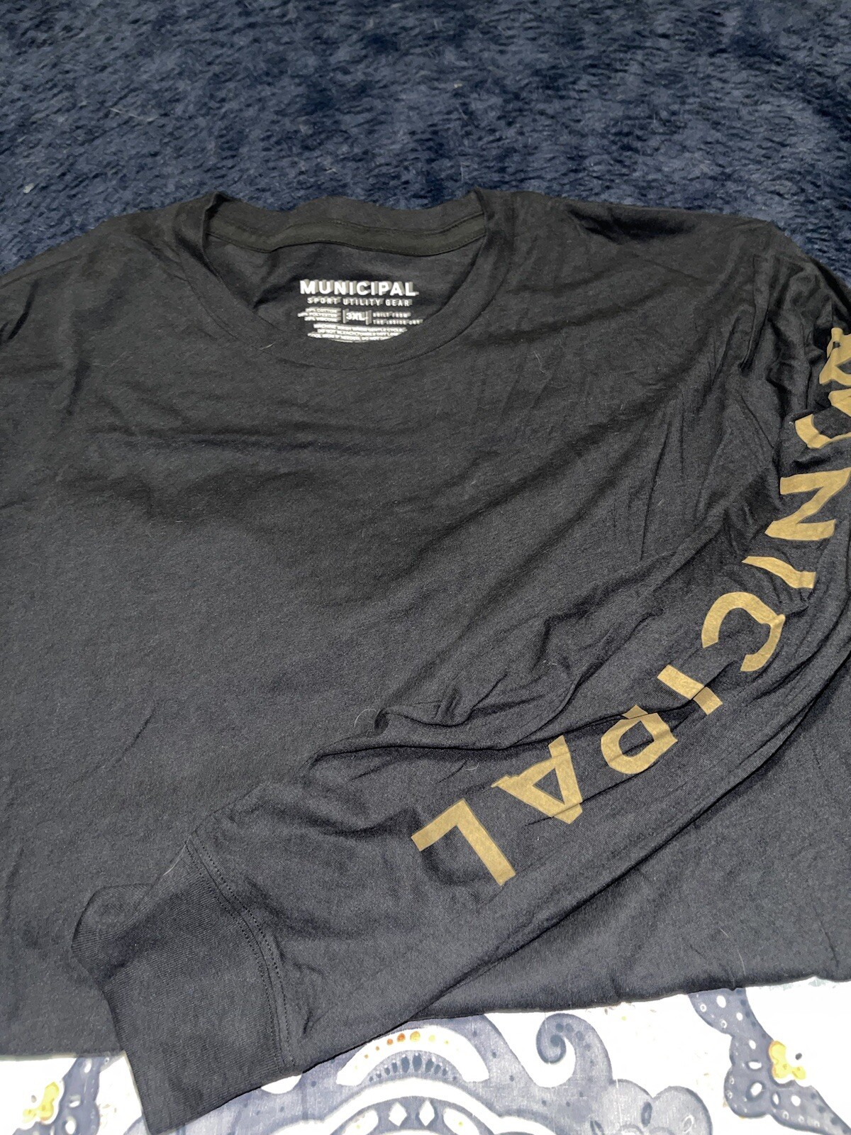 Municipal Sport Utility Gear Armband Superblend LS T-Shirt 3XL $58 Black