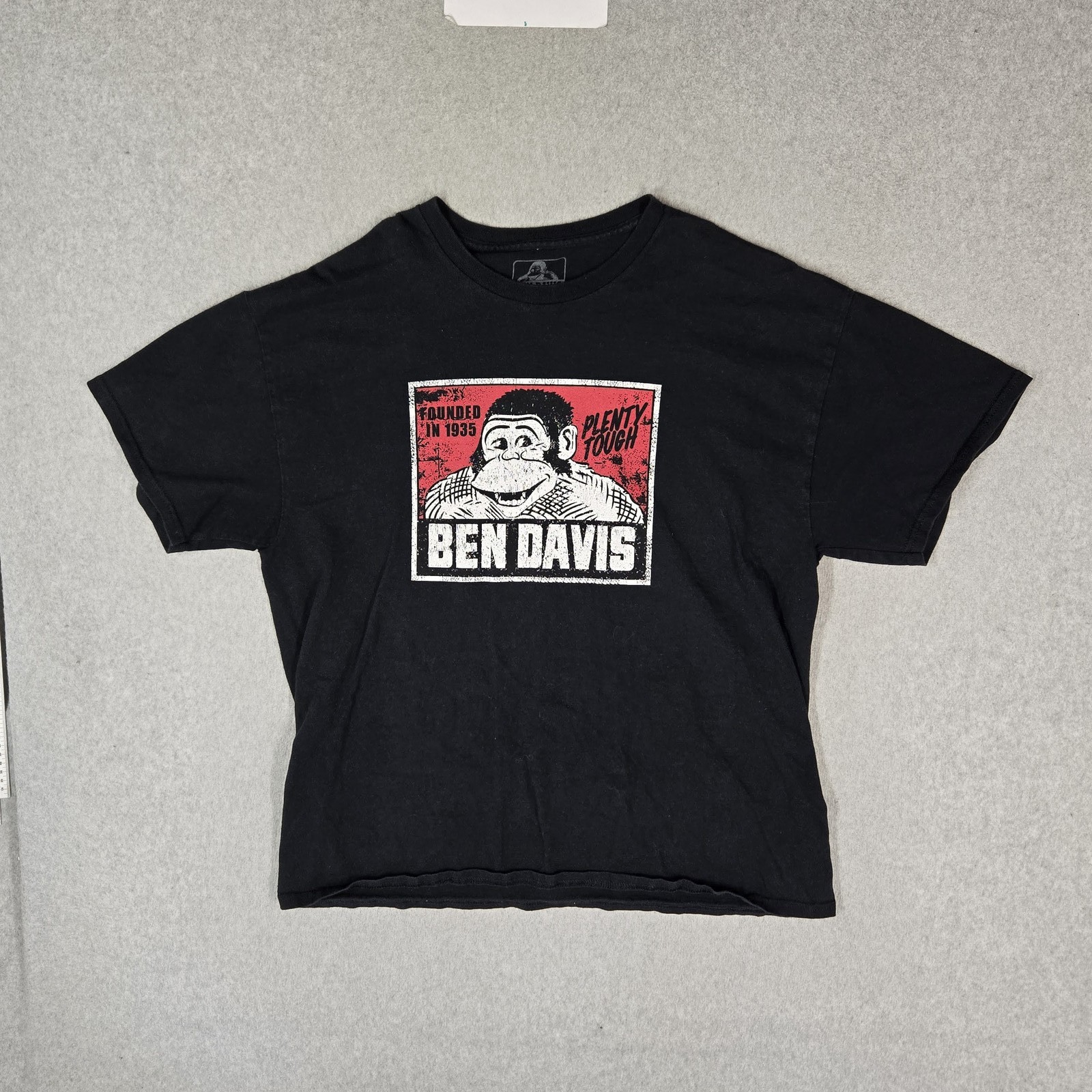 Ben Davis Men Shirt XL Black Graphic Logo Short Sleeve Print