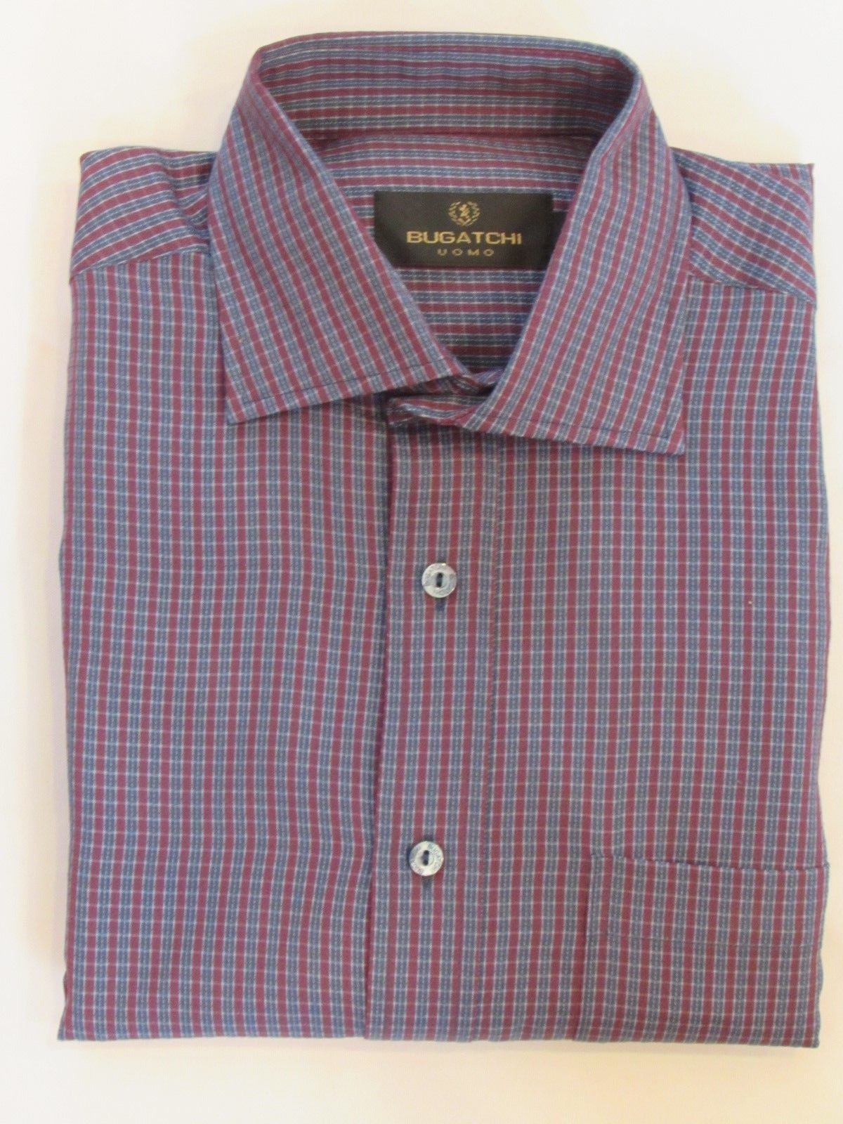 NEW MENS BUGATCHI UOMO CLASSIC FIT L/S MICRO FIBER SHIRT SIZE MEDIUM, RETAIL $95