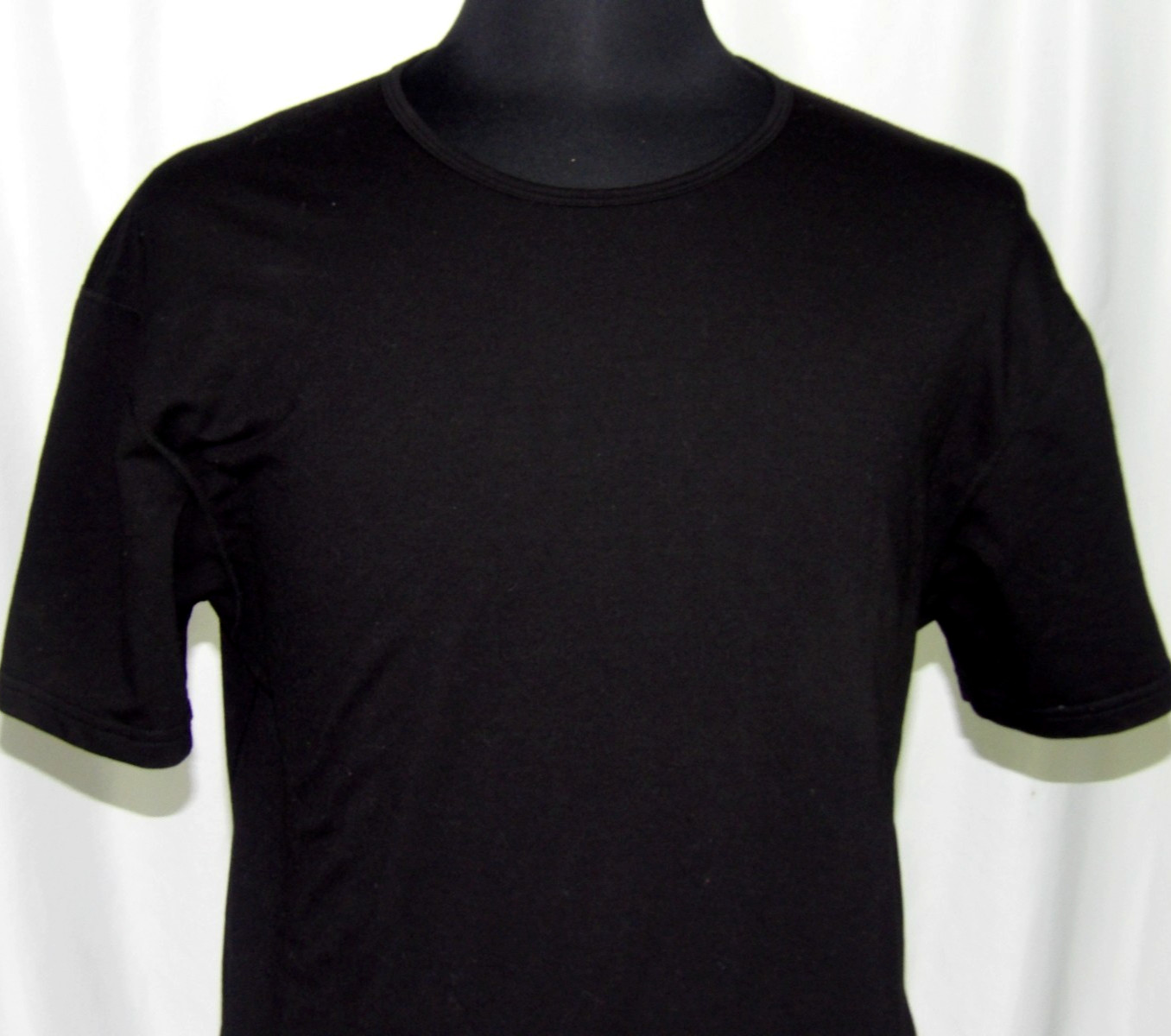 BYLT Drop Cut S/S BLEND Black Curved Hem Stretch T-Shirt Men’s Large