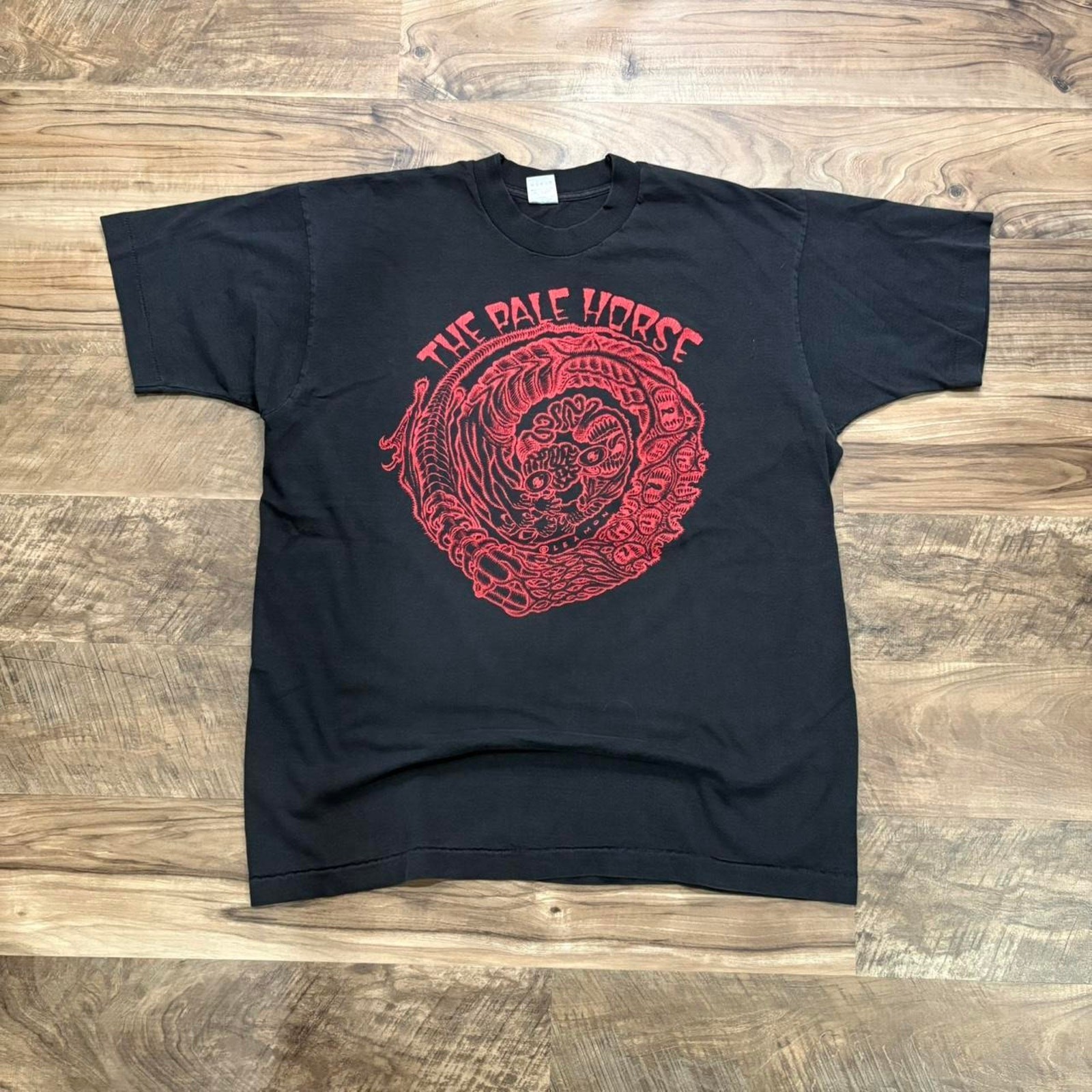 Vintage 90s The Pale Horse Band Tee Rare Niche Crazy Art Graphic Single Stitch