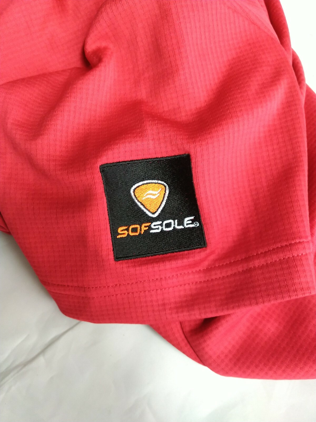 Sports Authority Men’s Red Short Sleeve ‘SofSole” Collared Polo Shirt SZ Varies