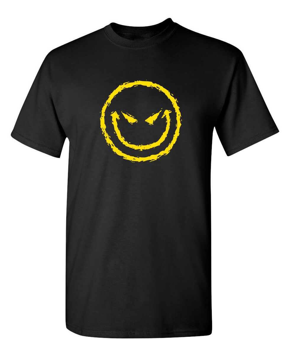 Evil Smile Face Sarcastic Humor Graphic Novelty Funny T Shirt