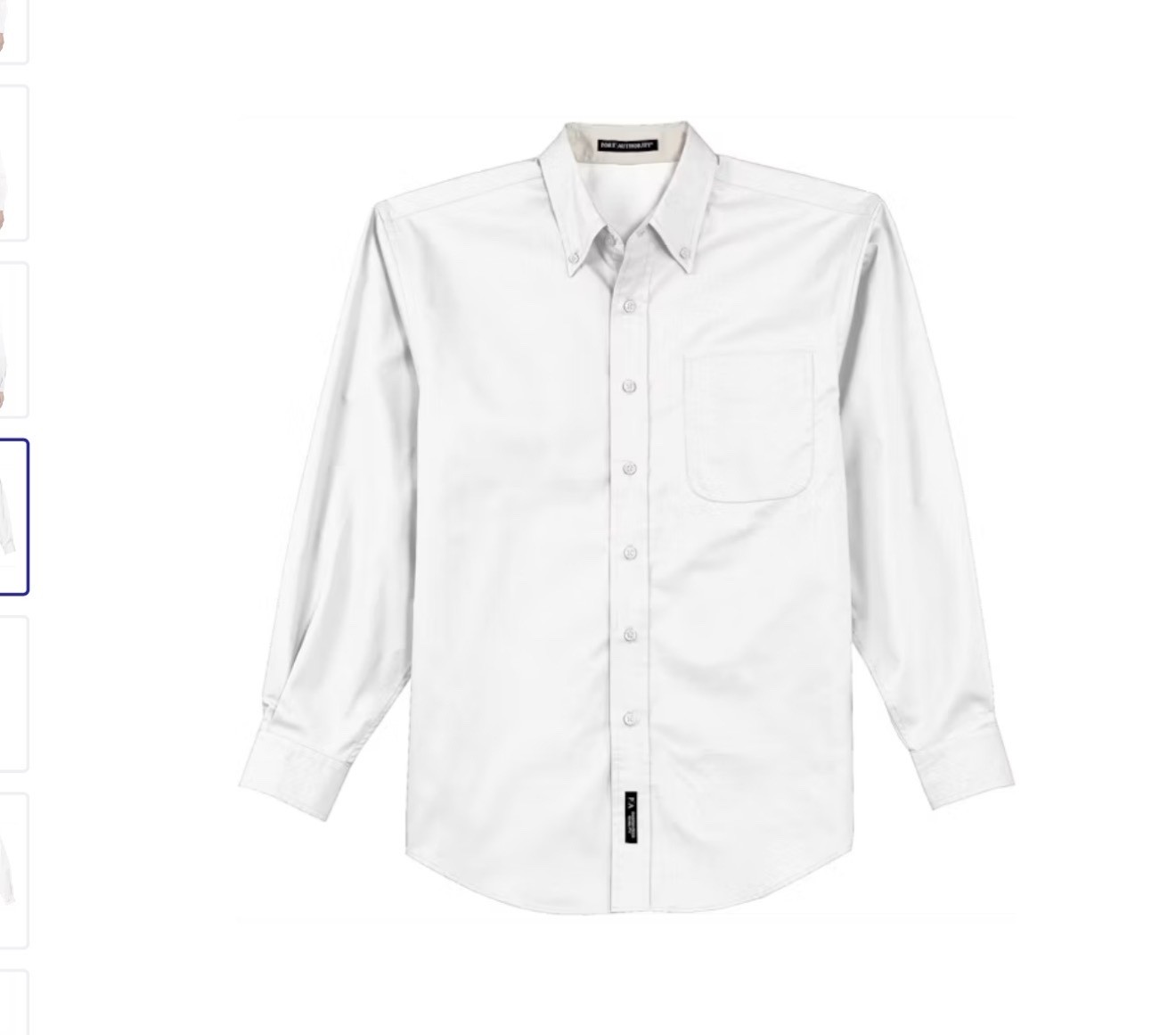 Port Authority S608 – Long Sleeve Easy Care Shirt – White / Light Stone