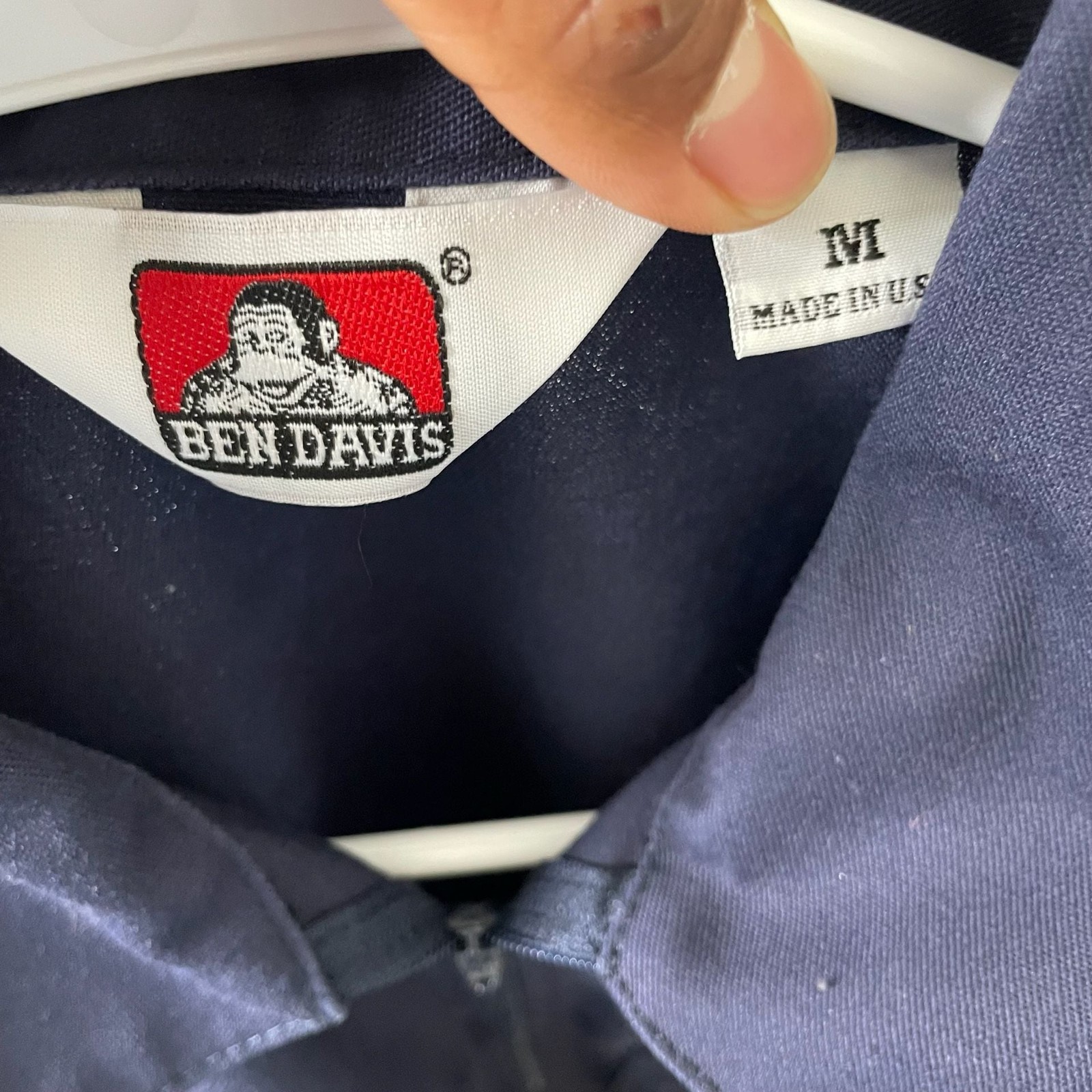 Ben Davis Men’s Short Sleeve Solid Half Zip Work Shirt – Navy