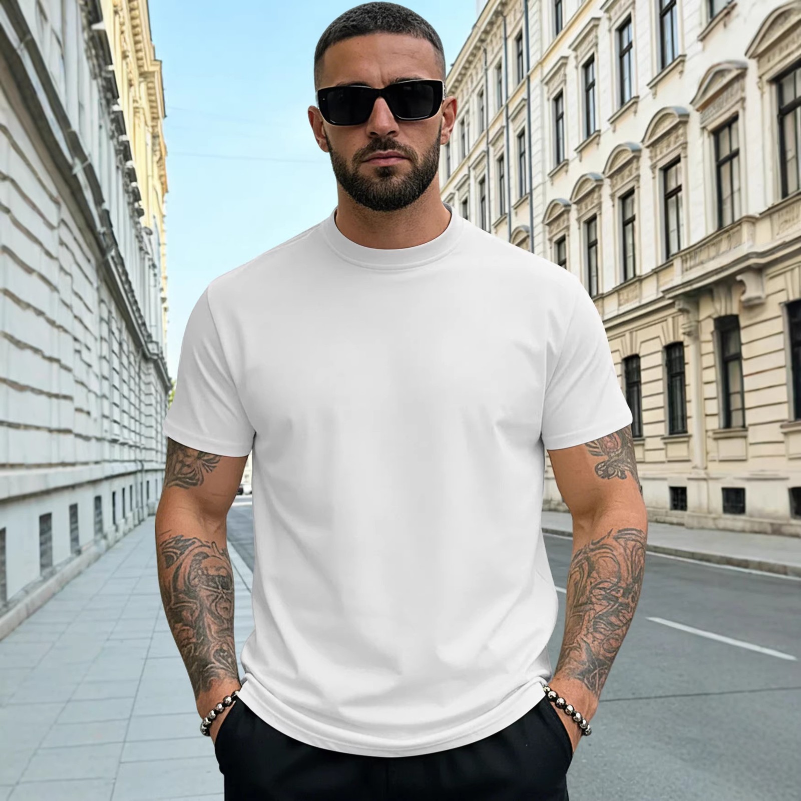Solid Casual Sports Short Sleeve Tee