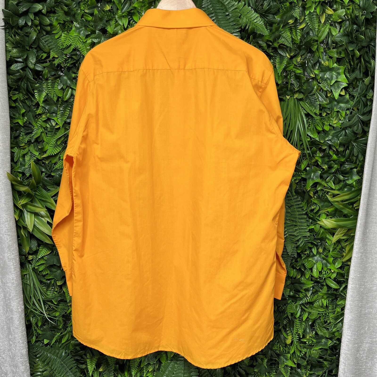 OMEGA ITALY Mens Shirt XL Orange Button Collared Slim Fit Long Sleeve 1749