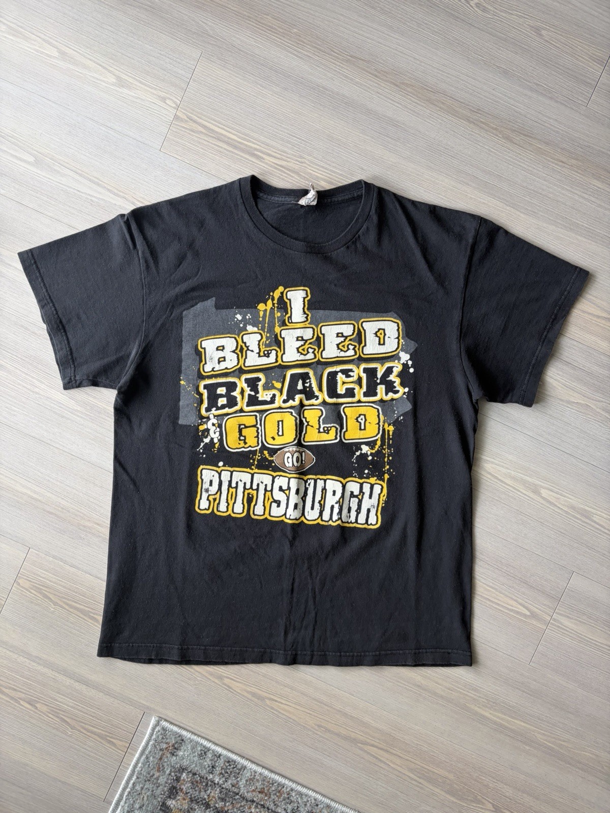 I BLEED BLACK & GOLD PITTSBURGH STEELERS DELTA PRO WEIGHT TEE
