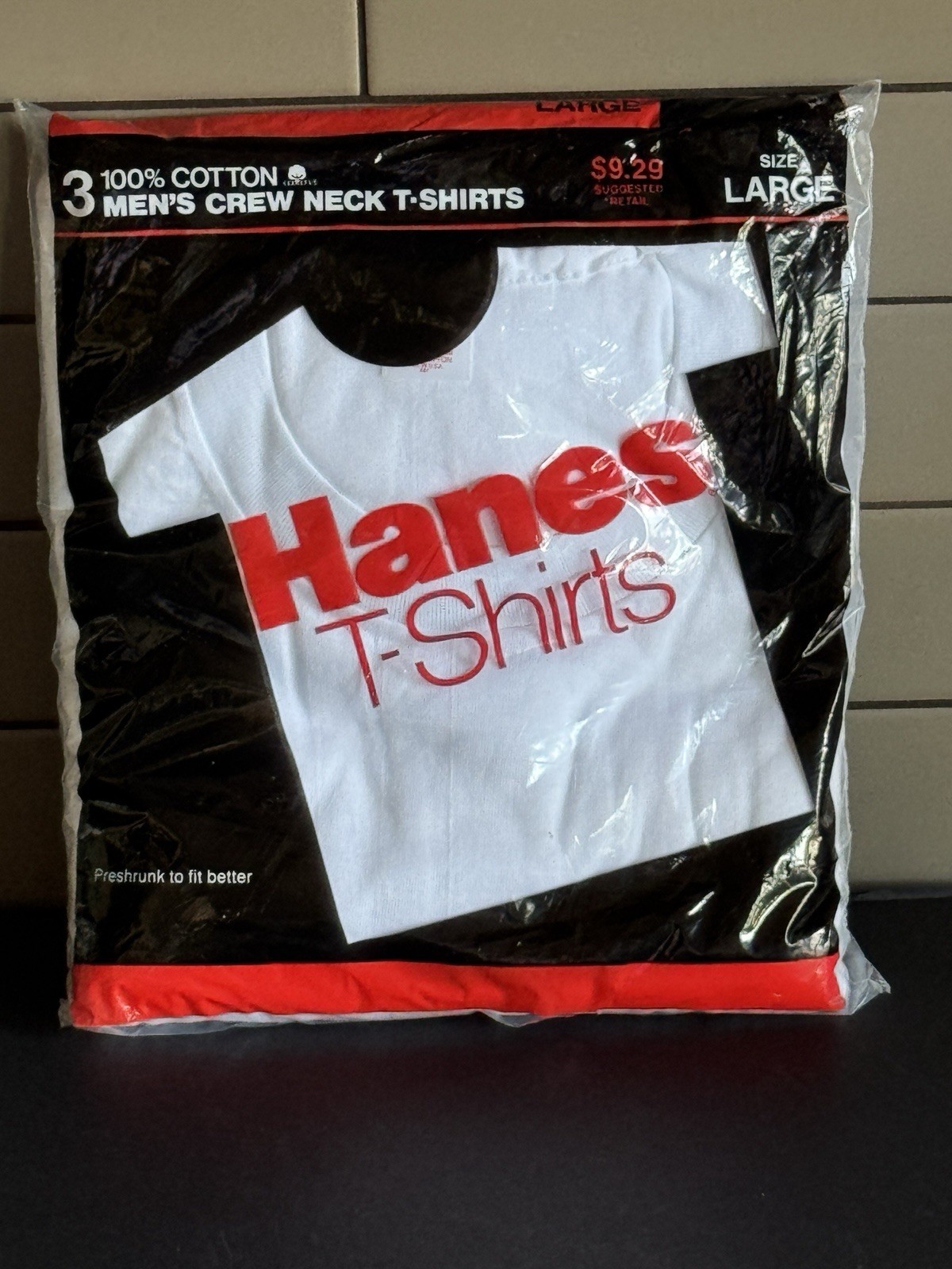 New 1987 Vintage 3-Pack Hanes T-Shirts Men’s Large White Crewneck Single Stitch