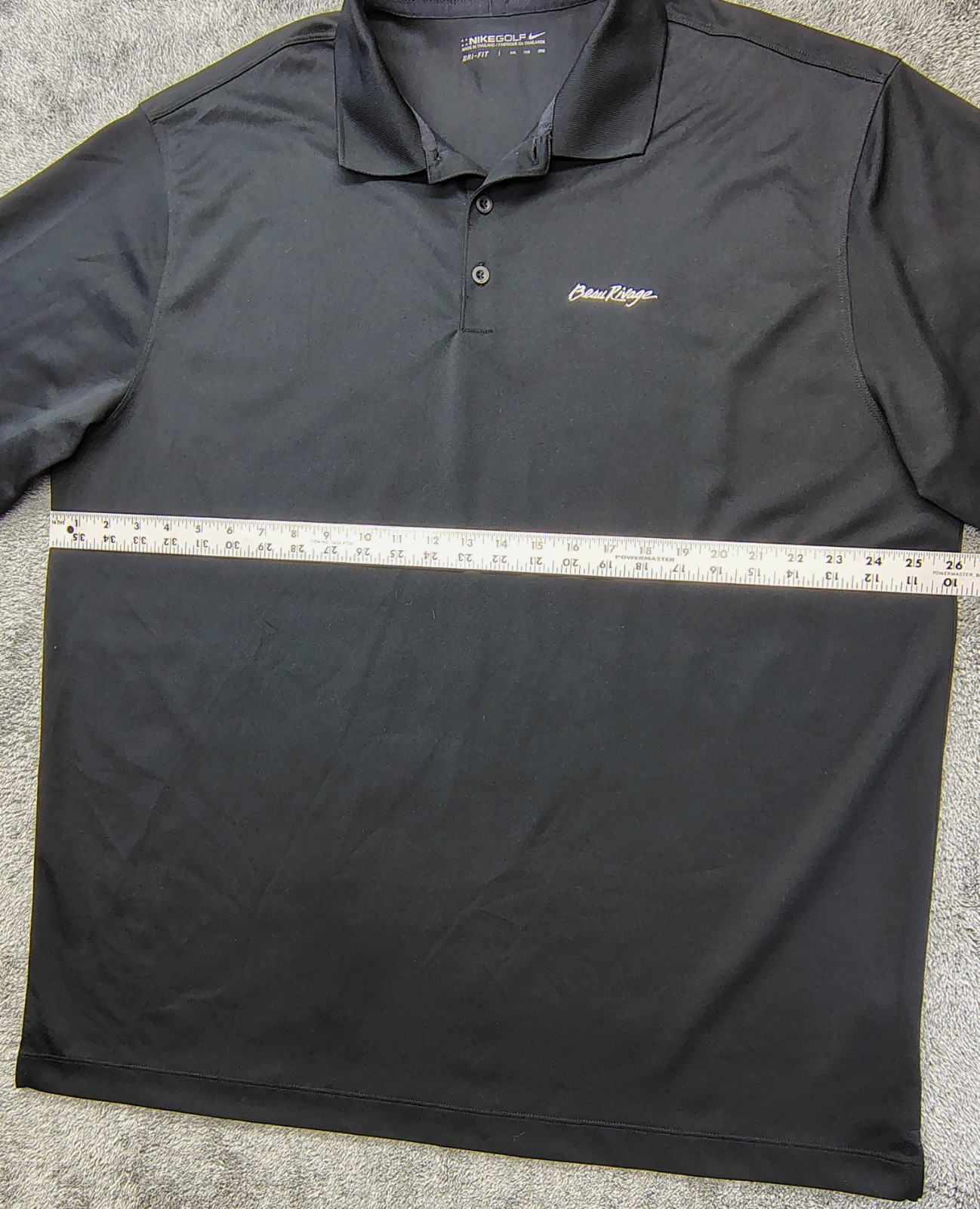 Nike Golf BEAU RIVAGE Casino Logo Men’s Sz 2XL Black Performance Polo Golf Shirt