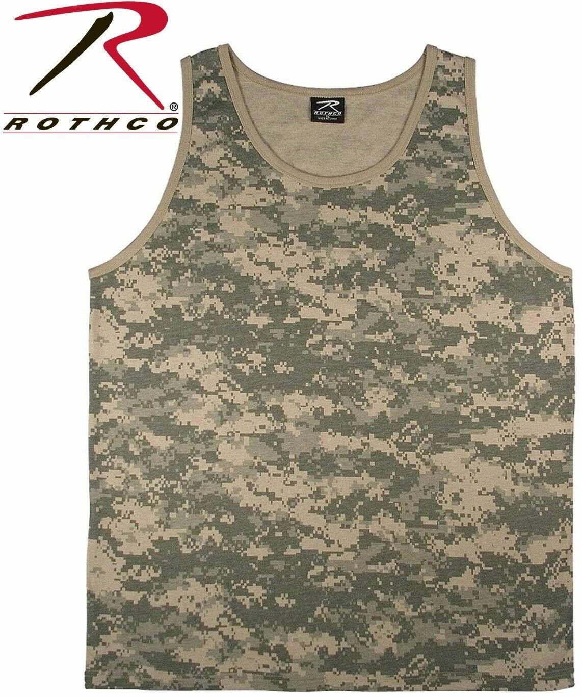Camo and Solid Tank Tops Tactical Military Sleeveless Army Quality ROTHCO OR FOX
