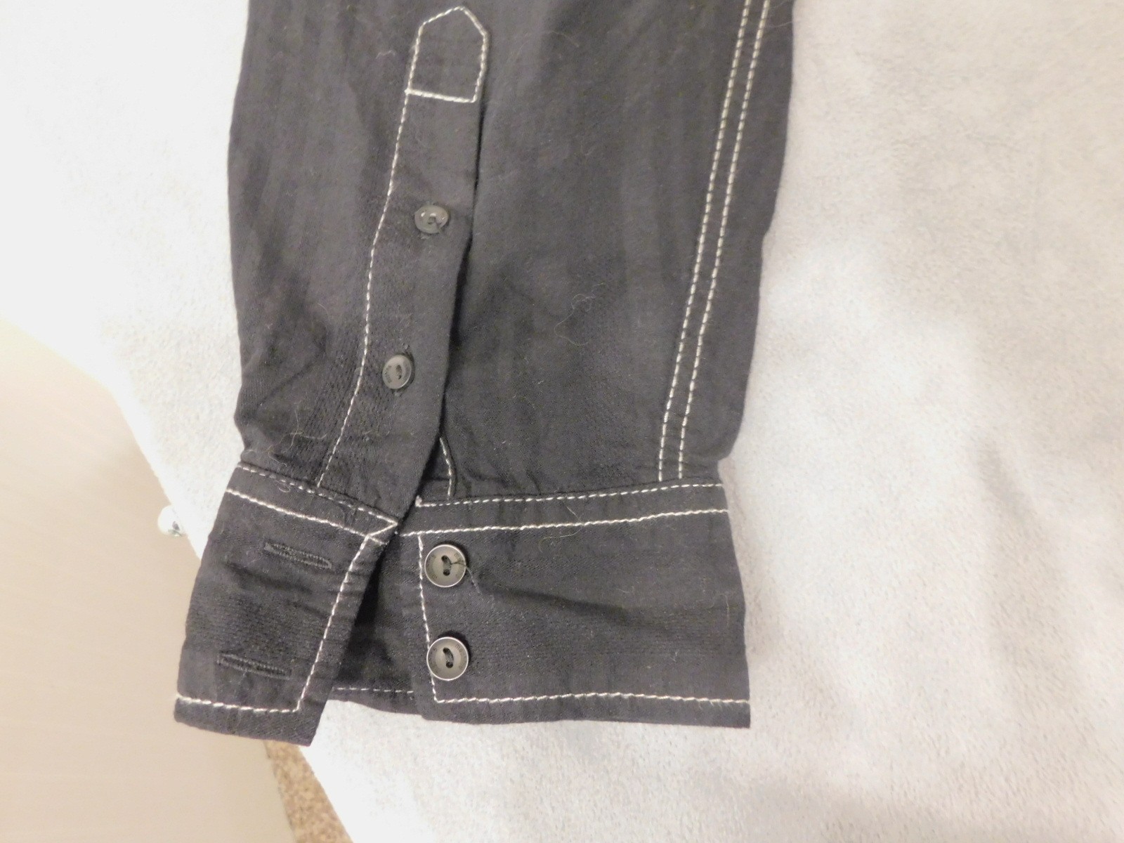 Machine Shirt Button Down Men’s XL 100% Cotton Machine Wash Pockets Snaps E114
