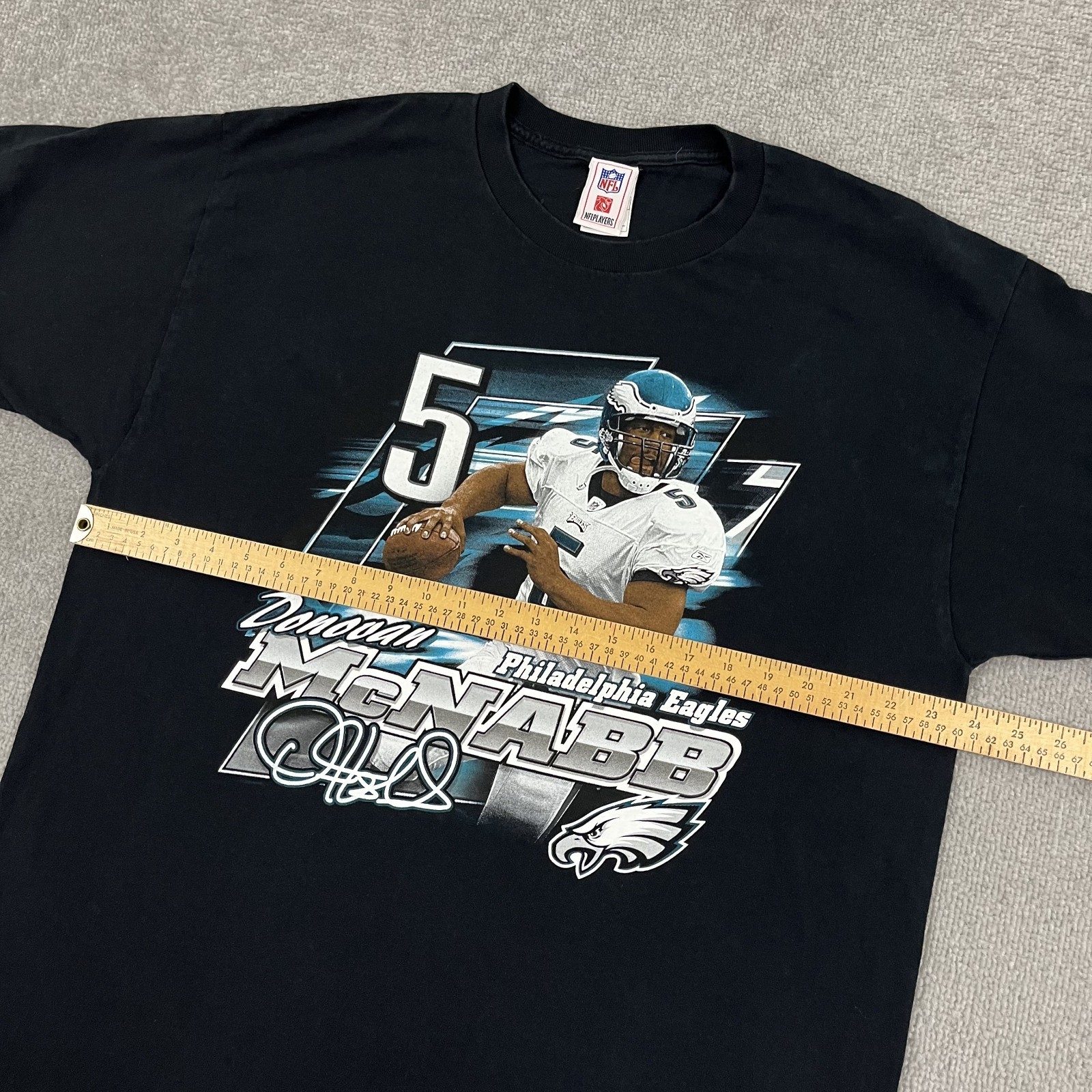 Philadelphia Eagles Donovan McNabb Graphic T-Shirt Men XL Black NFL Football Y2K