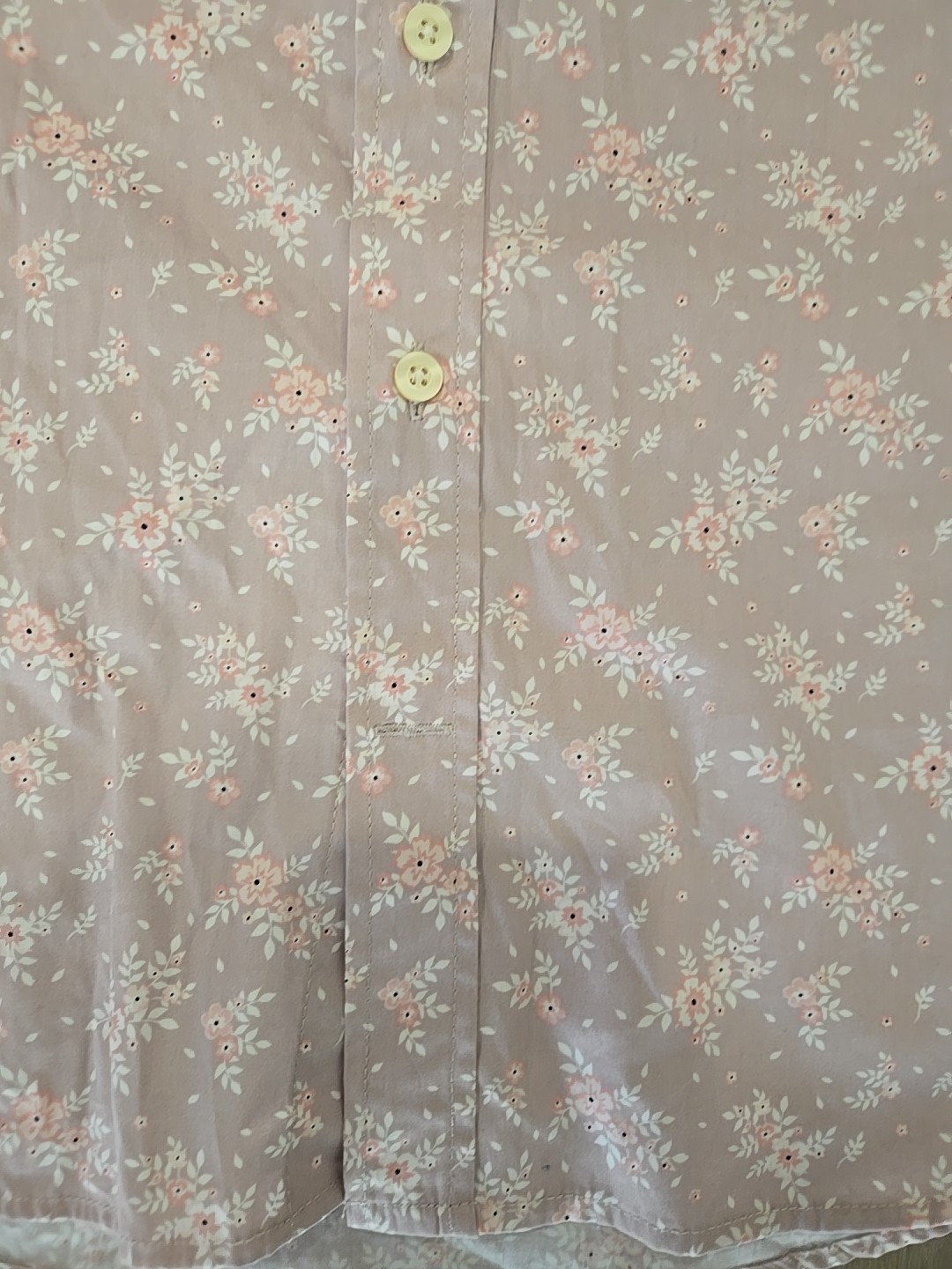 VTG 60’s Kennington Ltd California Shirt Mens L S/S Oxford Mauve Pink Floral NWT