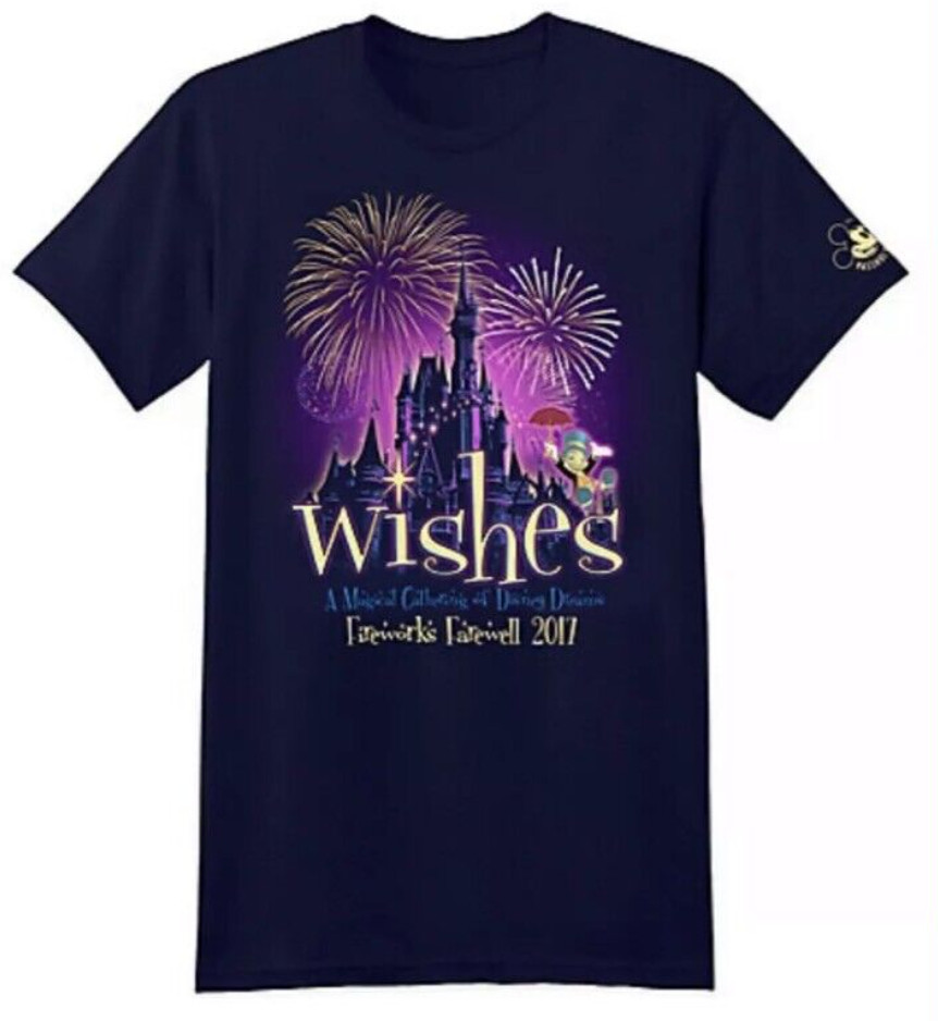 Disney Magic Kingdom Wishes Fireworks Farewell 2017 Passholder Glow in Dark 2XL