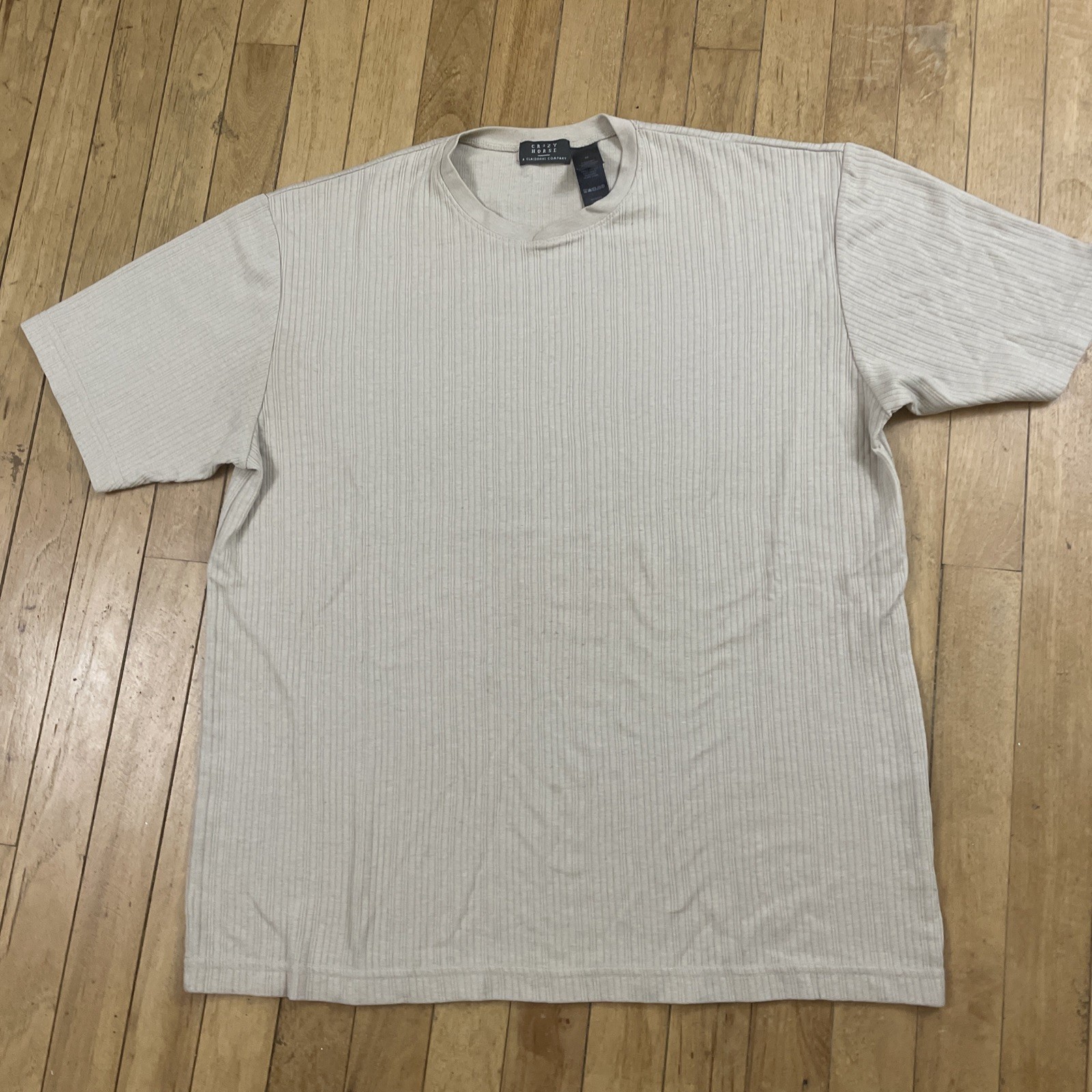Crazy Horse Claiborne Shirt Men M Cream Beige Peru Cotton Cowl Old Money Minimal