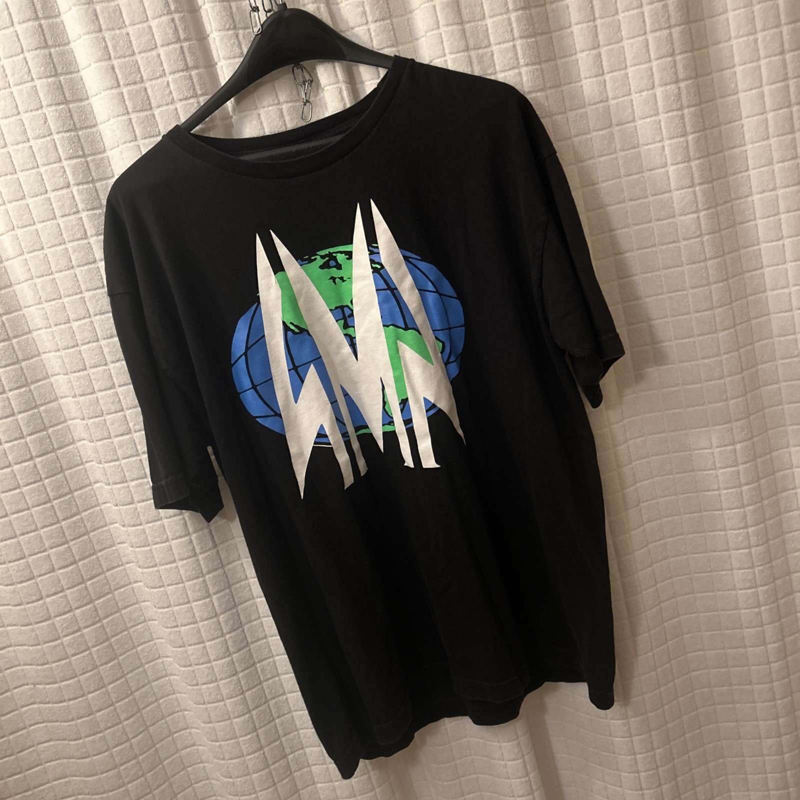 Santa Monica Airlines flipped logo Skateboard T Shirt BLACK size L
