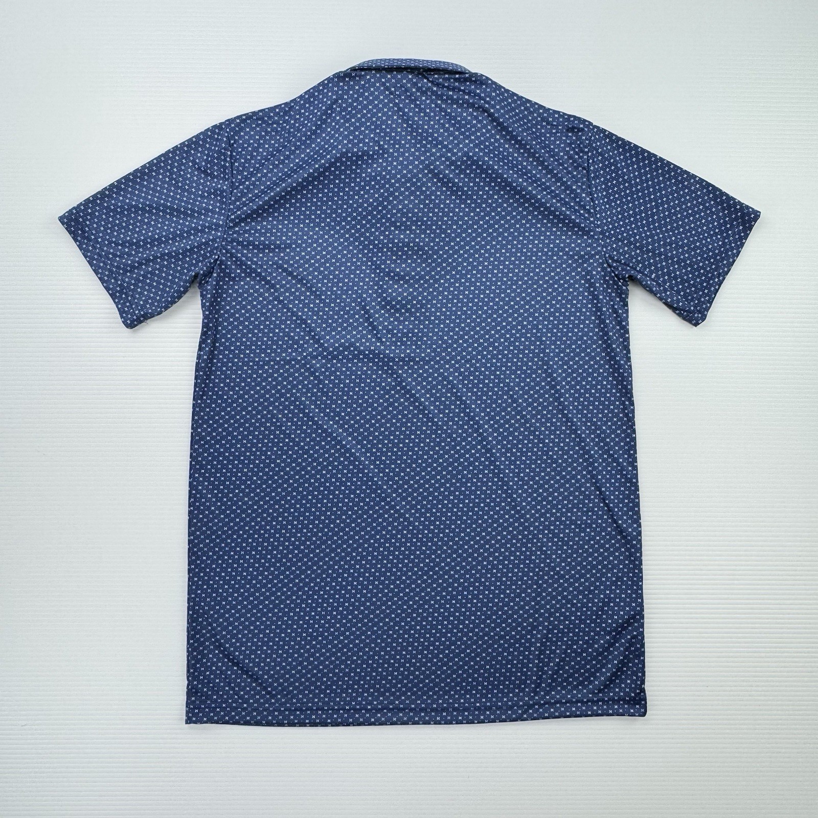 Collars & Co Dress Collar Polo Shirt Mens M Blue Performance Golf NWT Stretch