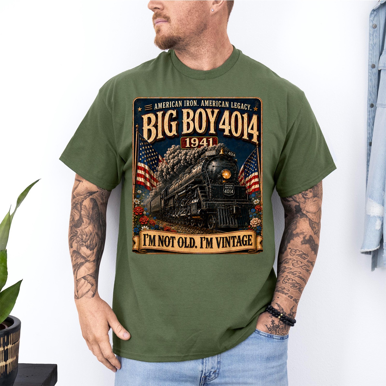 Big Boy 4014 I’m Not Old I’m Vintage Steam Locomotive Railroad Train T-Shirt