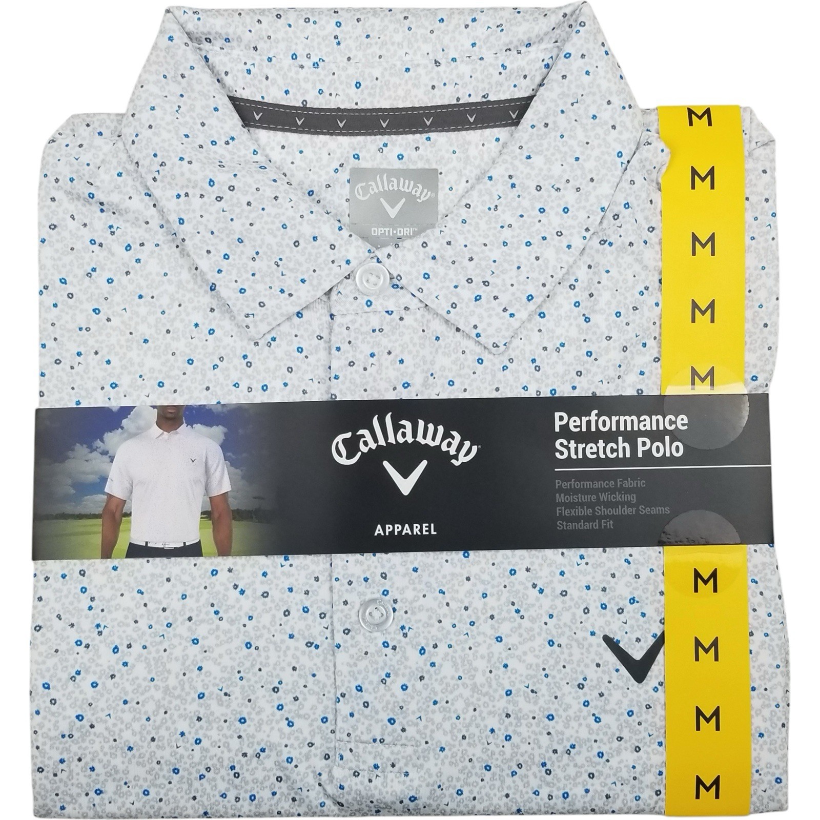 Callaway Men’s Medium Standard Fit Lightweight Moisture Wicking Performance Polo