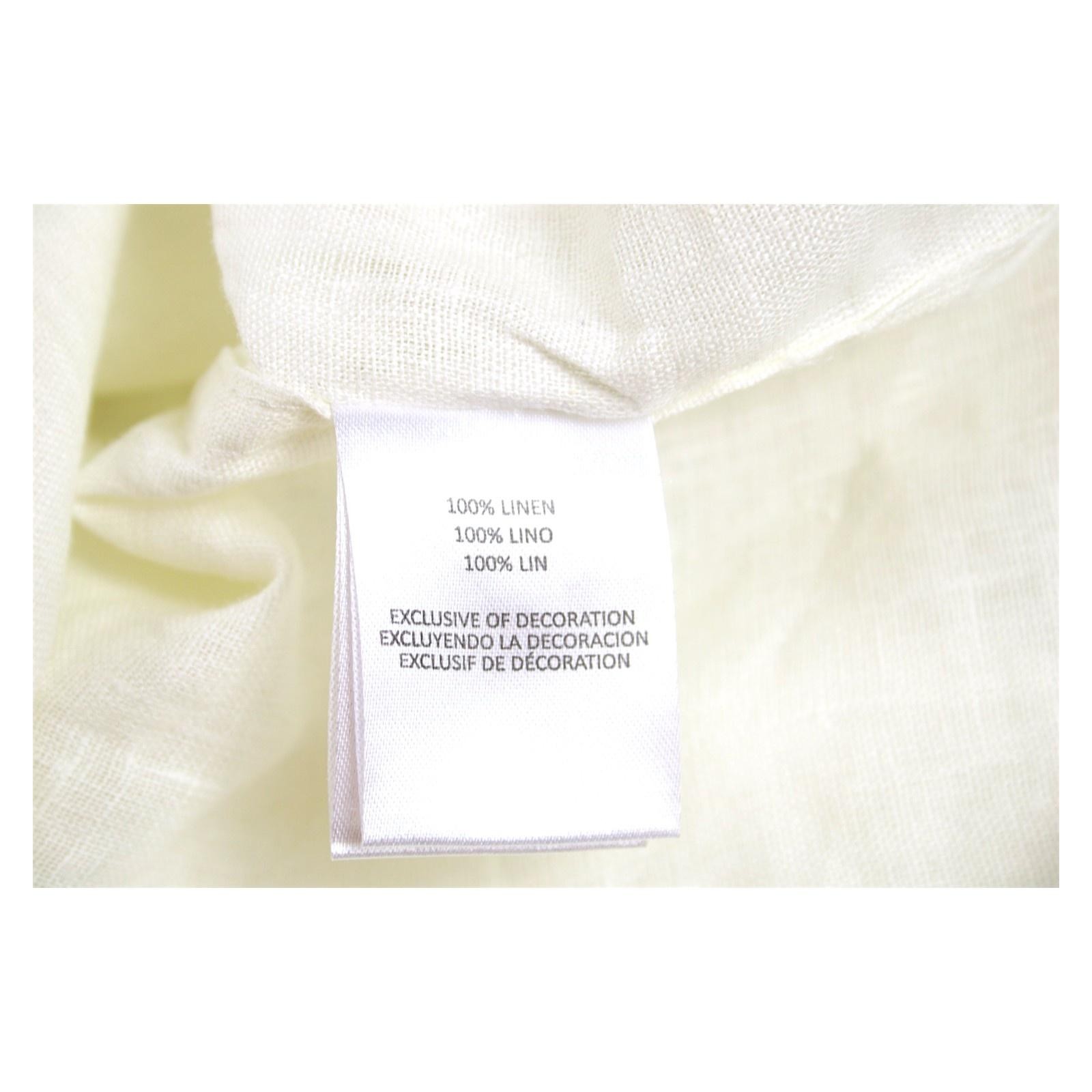Ike Behar Shirt Mens M Ivory 100% Linen Short Sleeve Button Front $95 NEW
