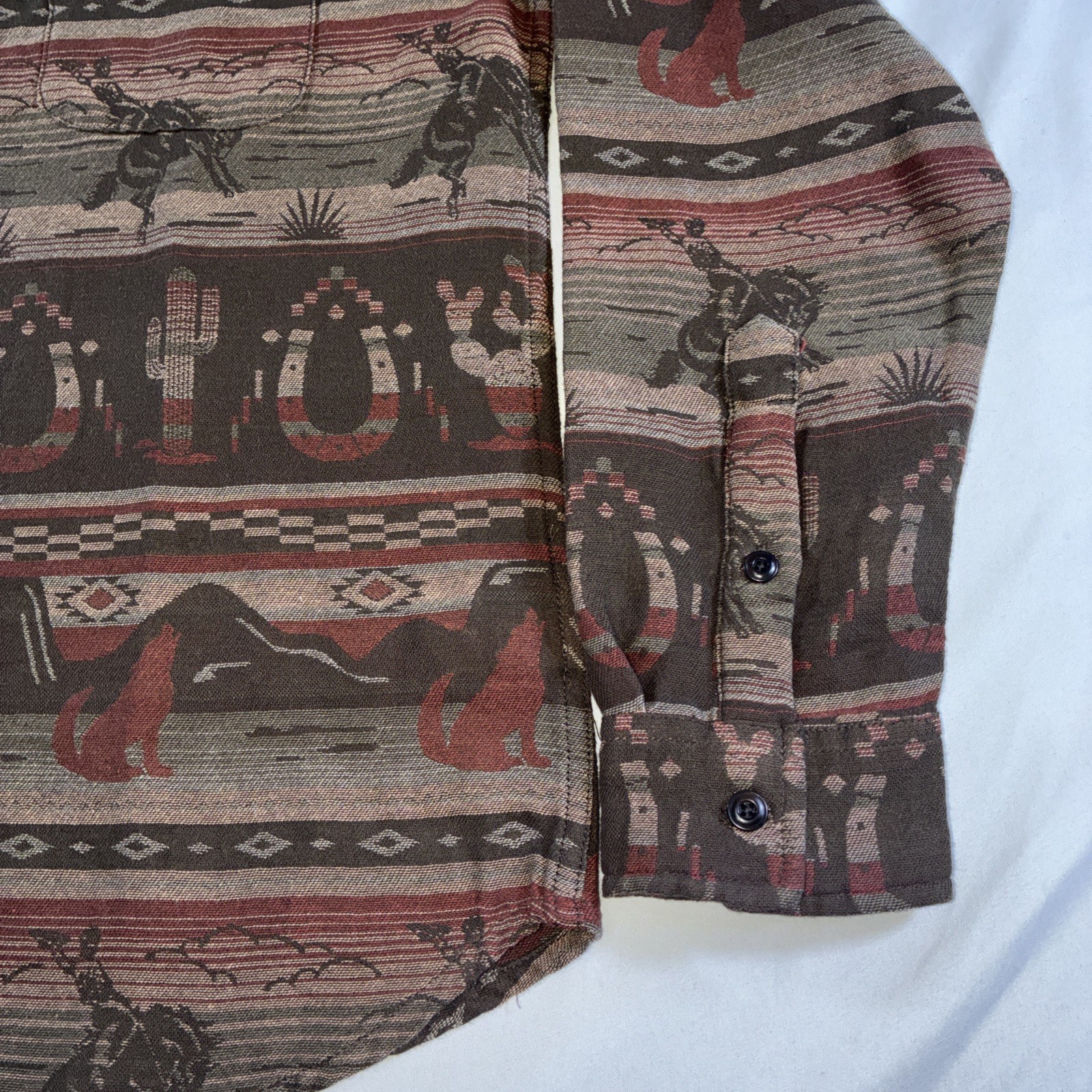 Lucky Brand Western Cowboy Button Down Rodeo Shirt Men’s S NWT