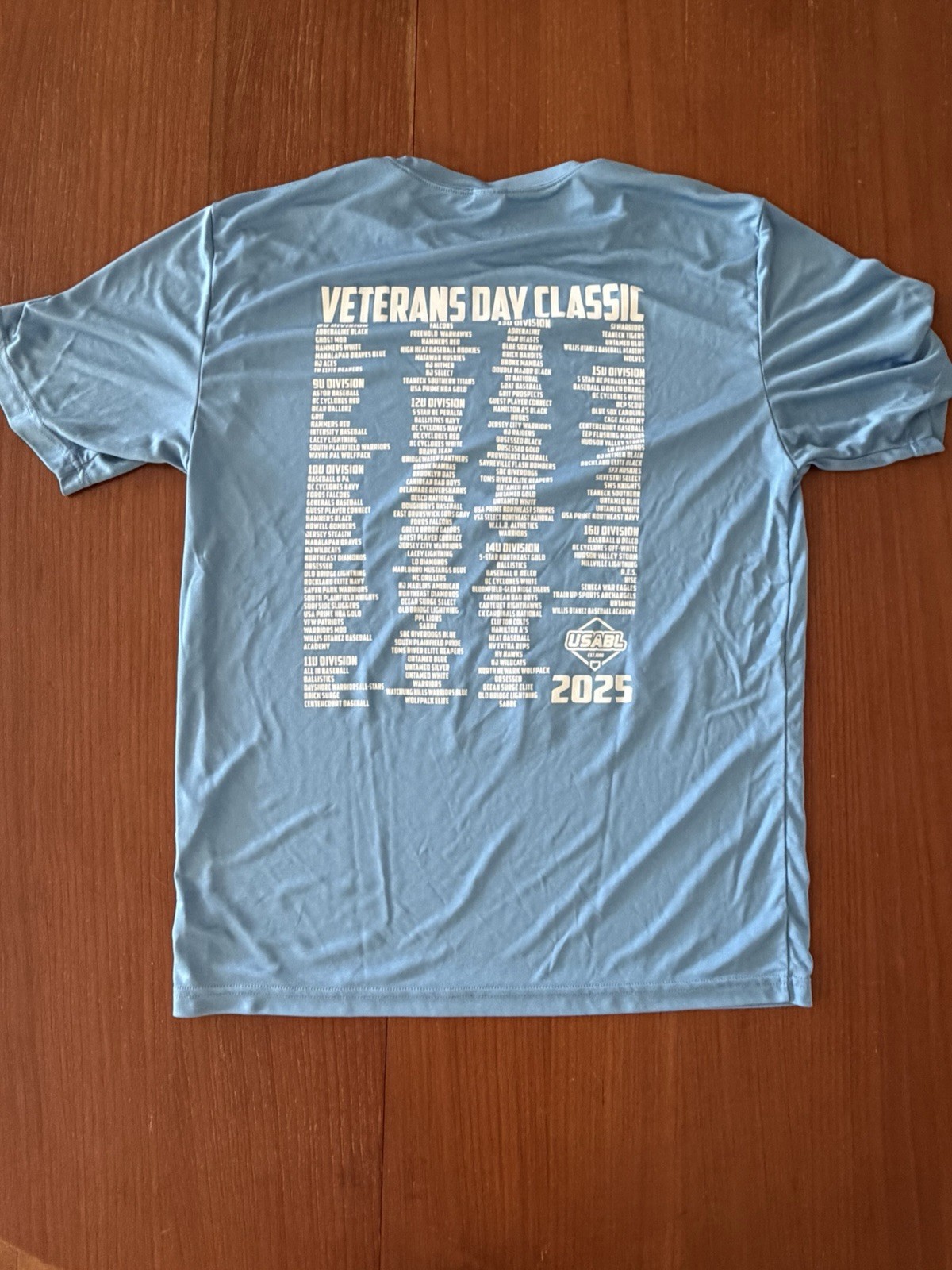 USABL Tournament Baseball T Shirt Veterans Day 2025 Adult Medium