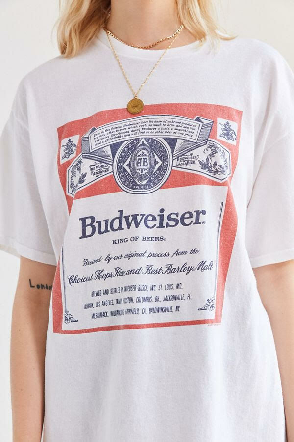 (Officially Licensed) Budweiser Beer Retro T Shirt