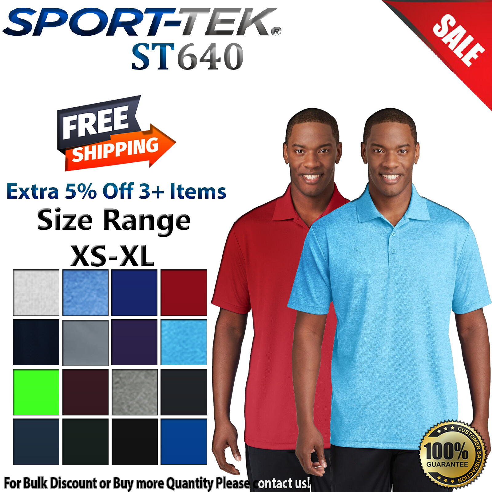 Sport-Tek ST640 Mens Short Sleeve PosiCharge RacerMesh Stylish Polo Shirt