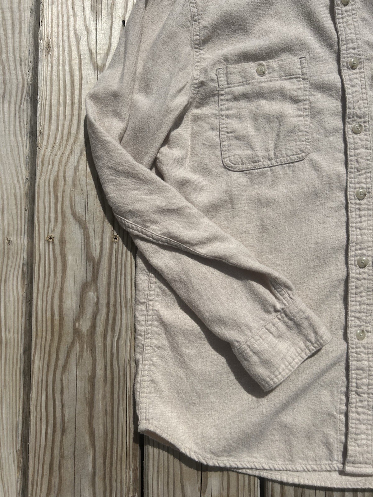 Sonoma Supersoft Flannel mens Color Beige Size Medium Classic Outdoor Cozy