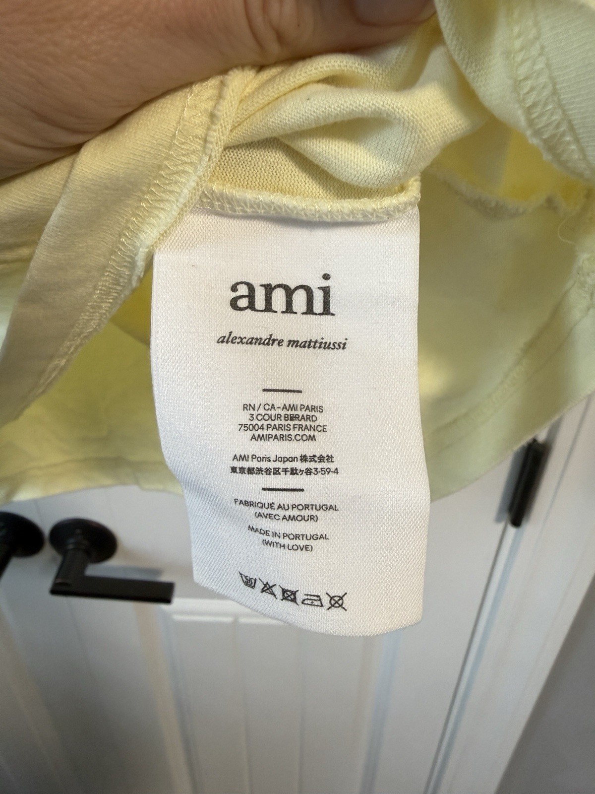 Men’s AMI tshirt Size large, Yellow