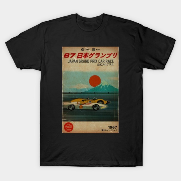 Speed Racer Japan Grand Prix Retro Graphic Cotton T-Shirt