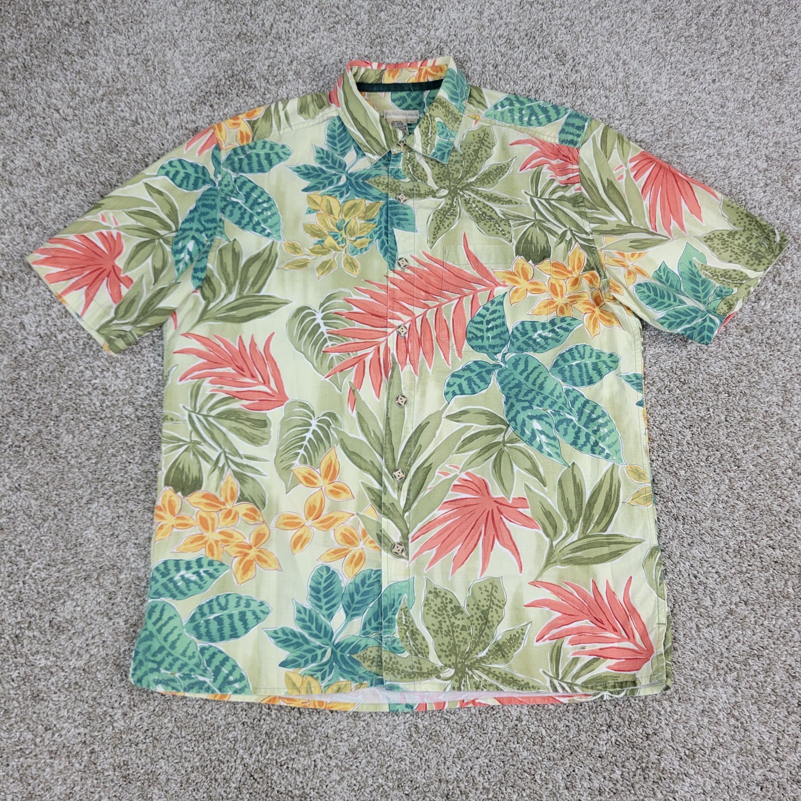 The Territory Ahead Mens Medium Multicolor AOP Floral Button Up Short Sleeve