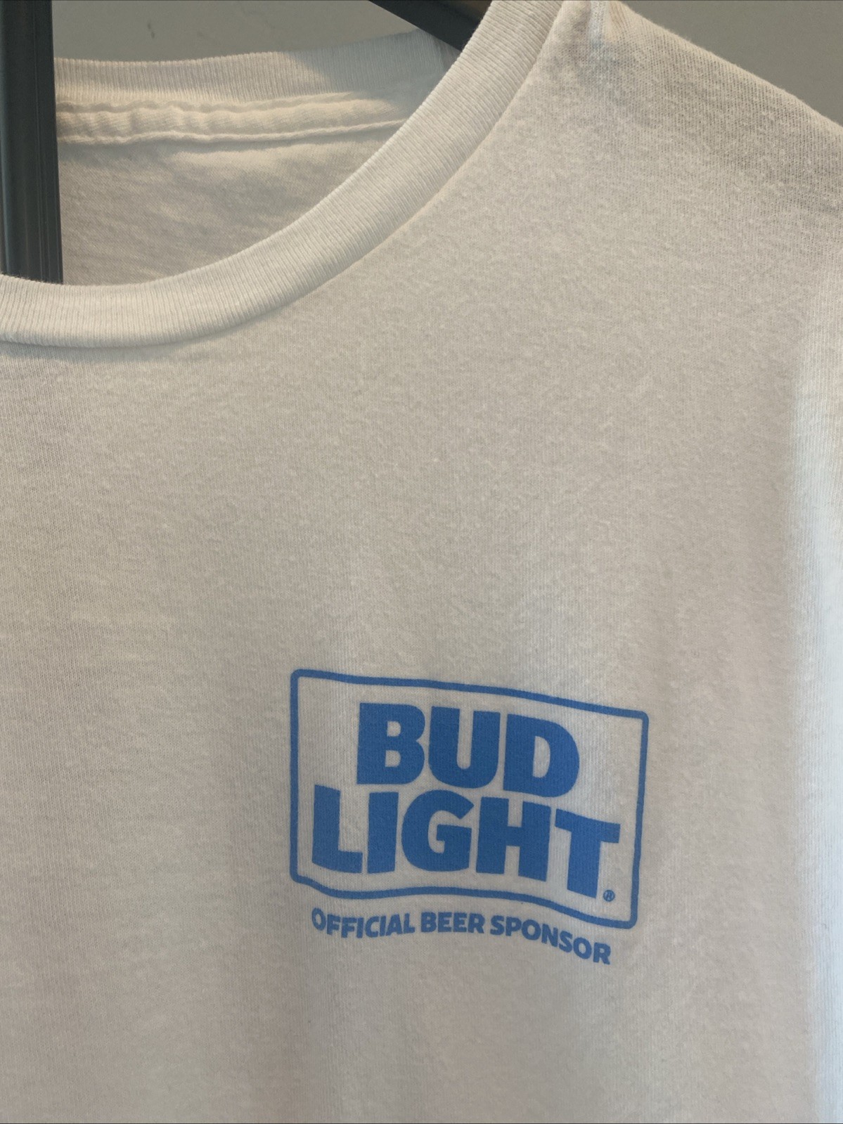 Bud Light NFL Official Beer Sponsor Shirt White Classic Logos Excellent Size XL