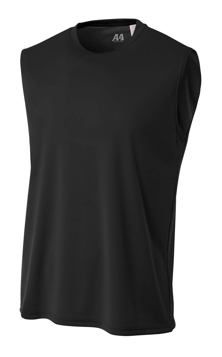 A4 Mens 4oz. Micro Poly Interlock Cooling Performance Muscle Tee N2295 S-3XL