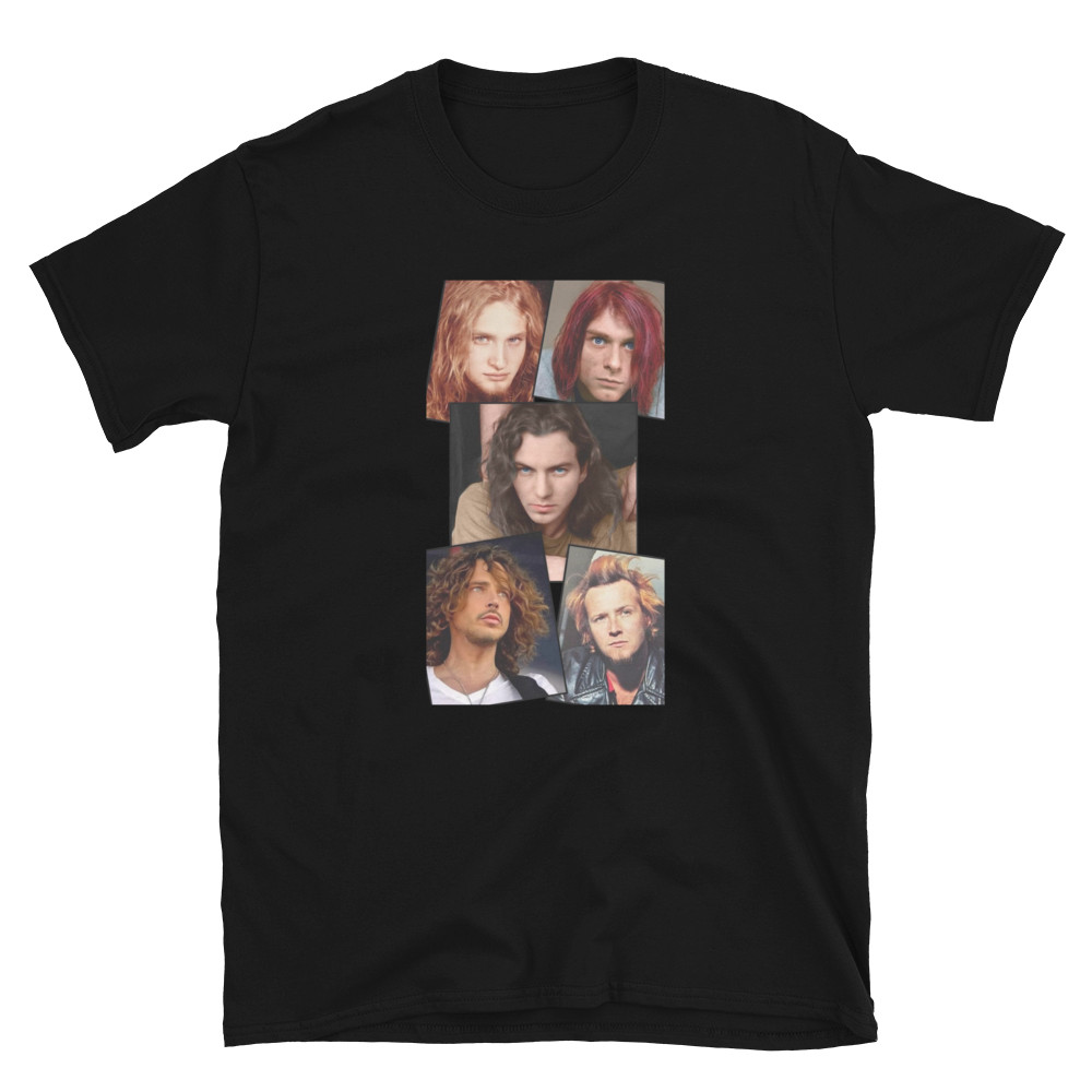 Kurt cobain, Chris Cornell, Layne Staley, Scott Weiland, Eddie Vedder, Tee