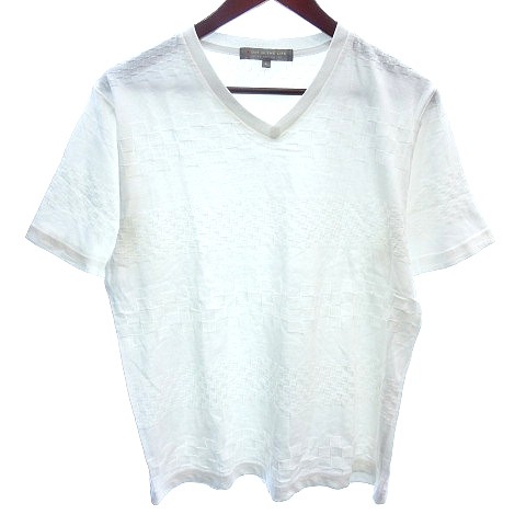 United Arrows A DAY IN THE LIFE Ivory Cotton Polyester T-shirt L Excellent For A