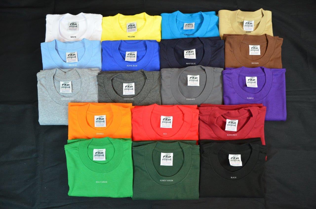 3 NEW PRO5 SUPER HEAVY WEIGHT T-SHIRT TEE PLAIN BLANK COLOR COTTON S-7XL 3PC
