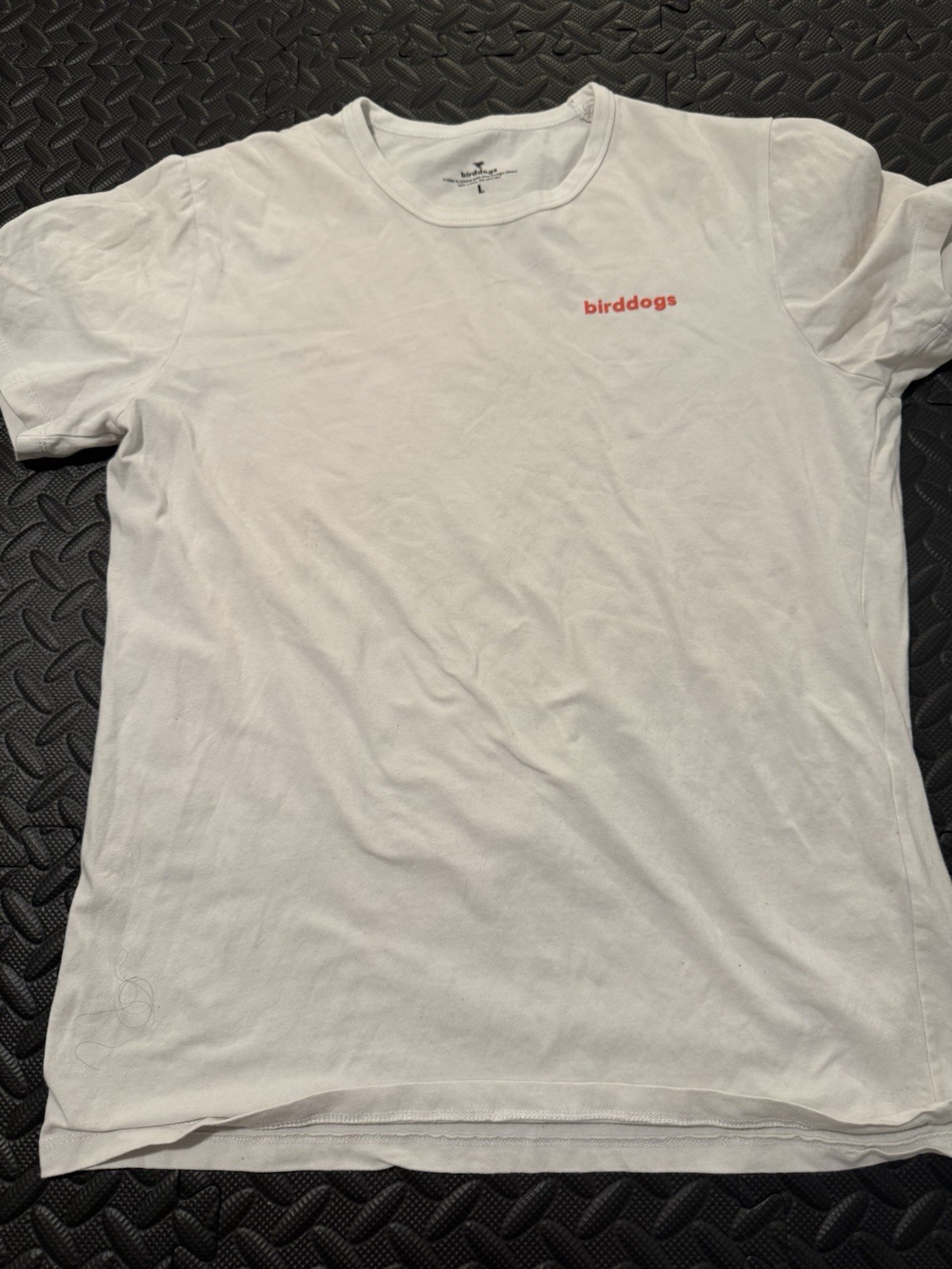 Lot of 2 Birddogs White Logo Pullover Crew Neck Cotton Tee Shirts Men Sz M/L