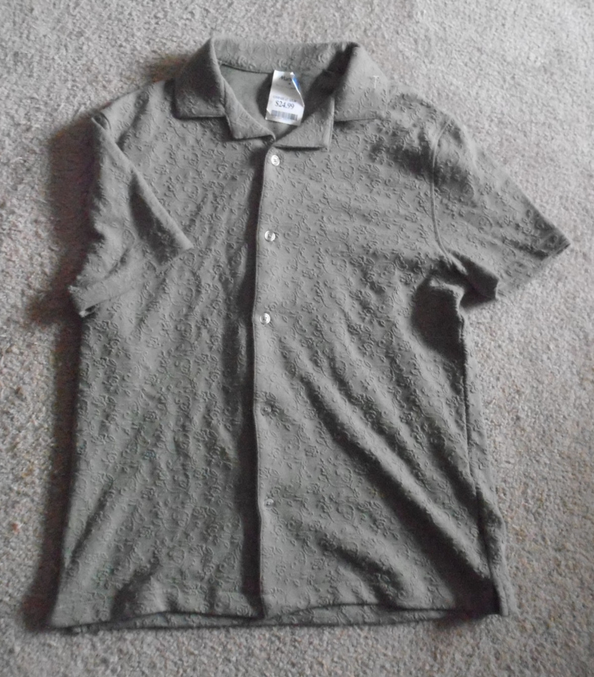 Steel & Jelly Men’s Small Green Shirt NWT Made/India Cotton Blend Machine Wash