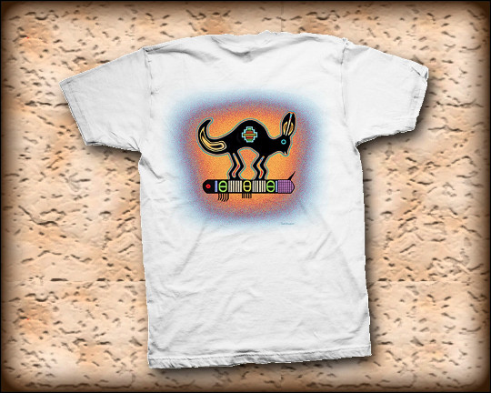 MIMBRES RABBIT: Art T-shirt, 100% cotton, on white background color, size varies
