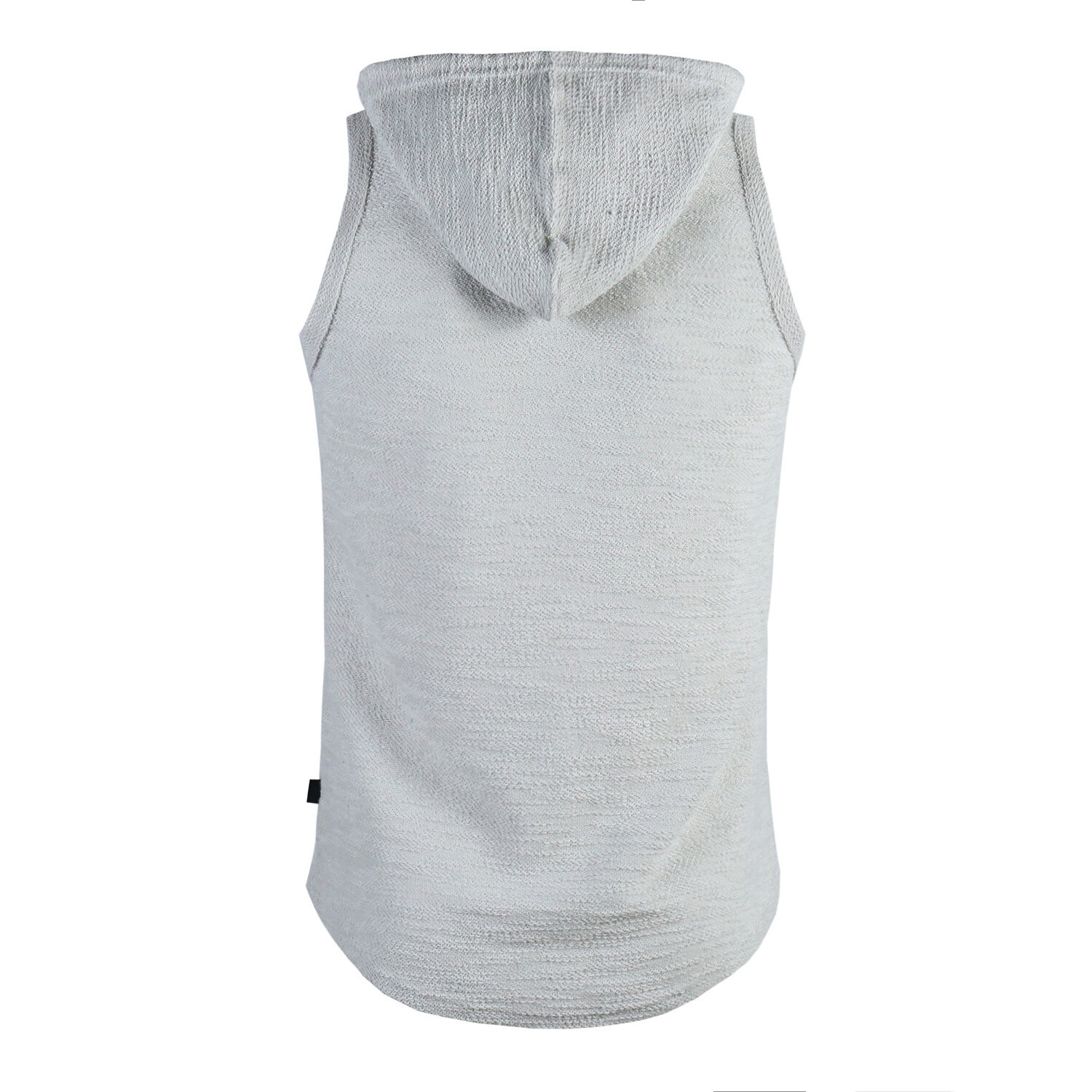 Men’s Gray Hoodie Tank Top with Kangaroo Pocket Casual Everyday Look
