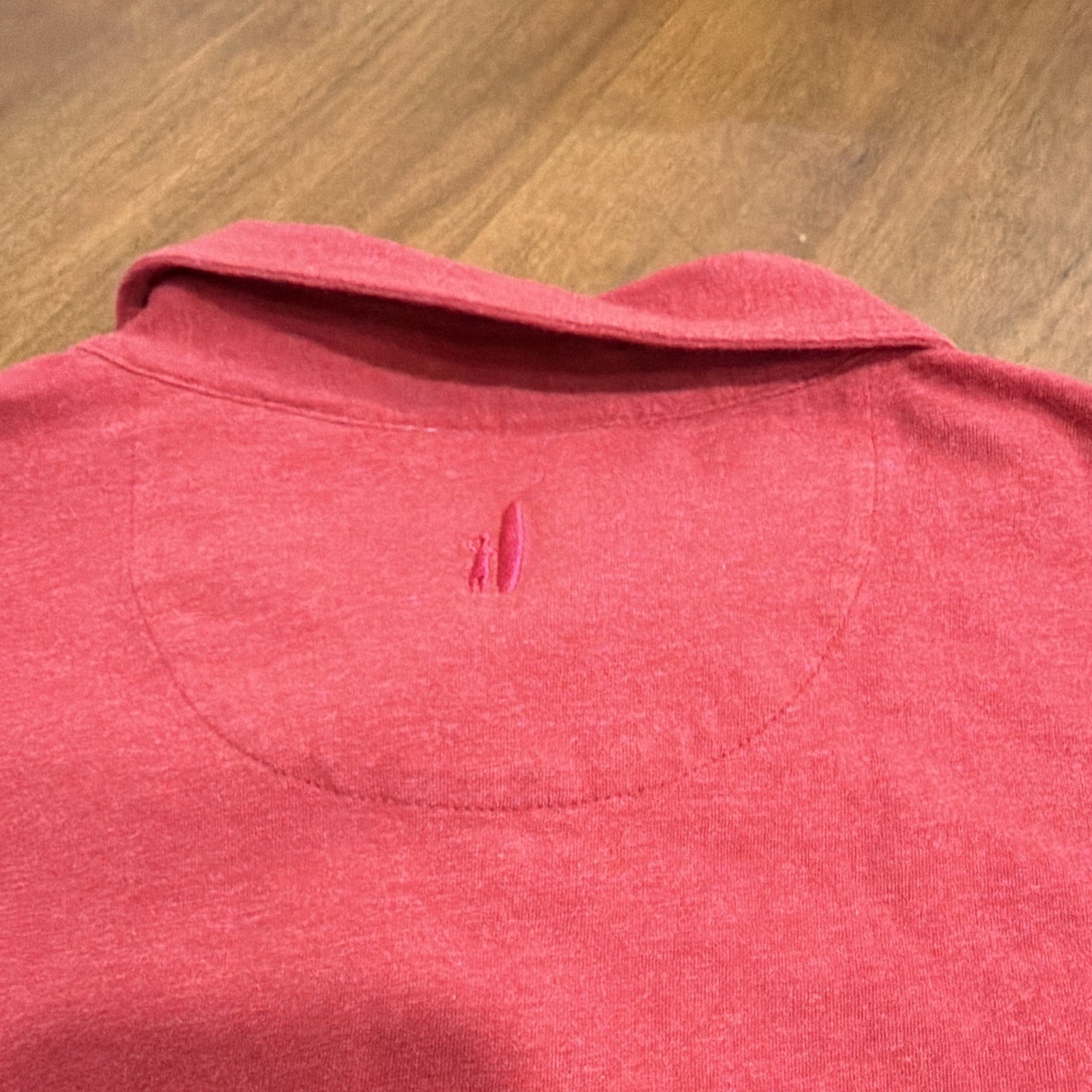 johnnie-O Hangin’ Out Men’s L Red Solid Short Sleeve Collared Polo Pocket