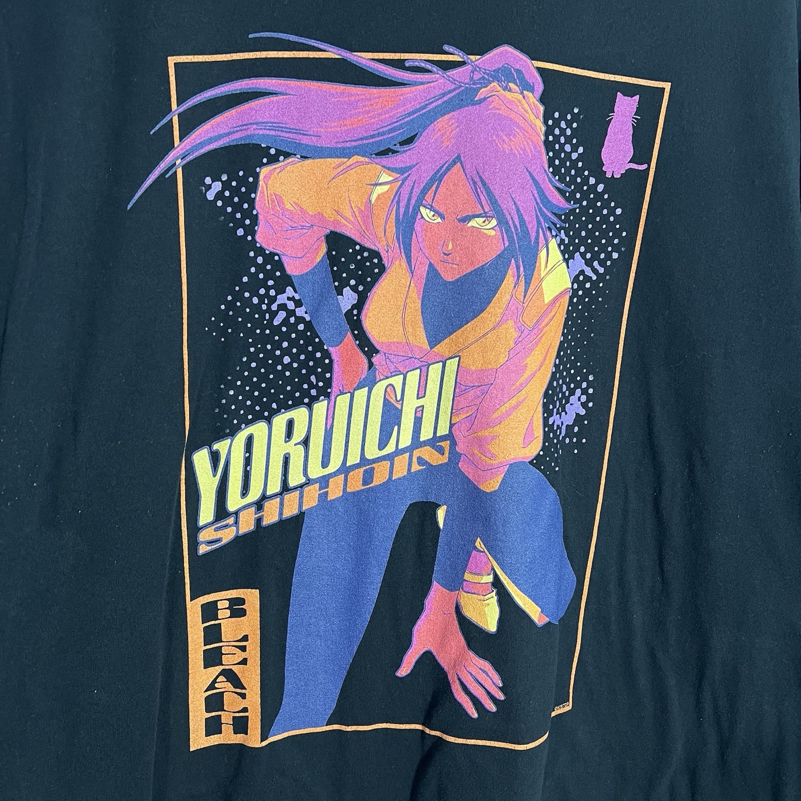 Ripple Junction Bleach Yoruichi Shihoin Anime Manga Black T-Shirt Men’s 2XL