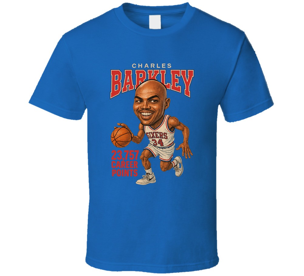 Charles Barkley Basketball Caricature T Shirt