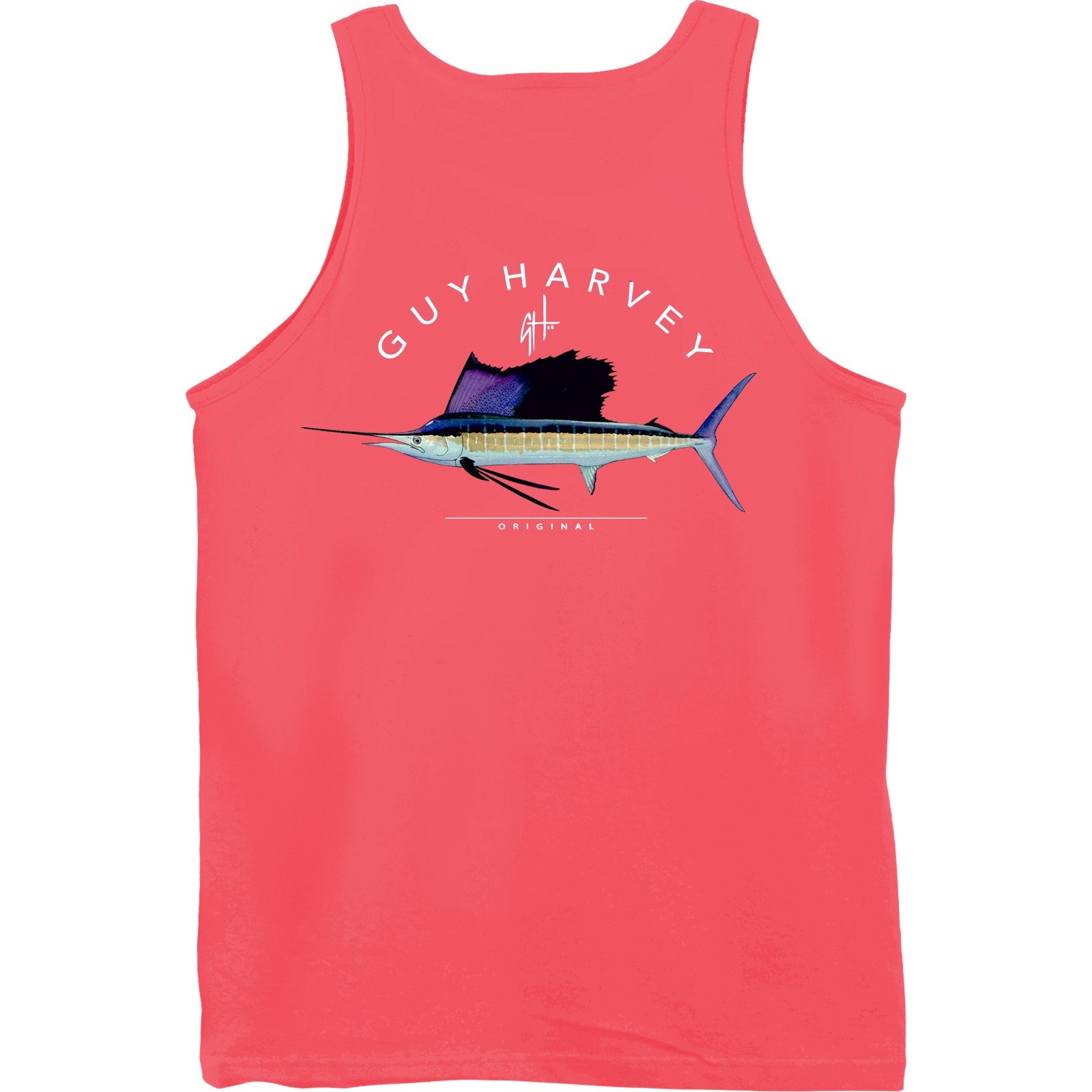 Guy Harvey WindJammer Men’s Boat Beach Fishing Tank Top. Pick Size..Coral