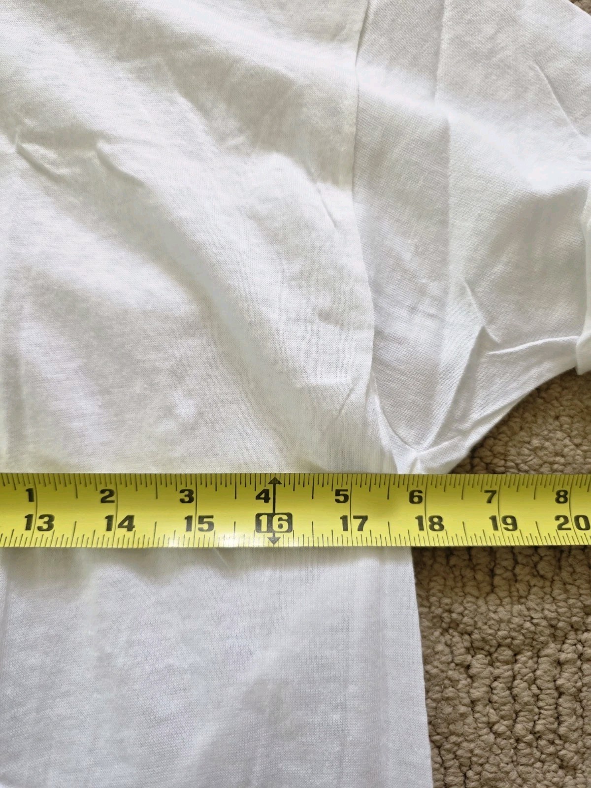 New NWOT Vintage 50s Penny’s White Blank Soft T-shirt Size 46 100% Combed Cotton