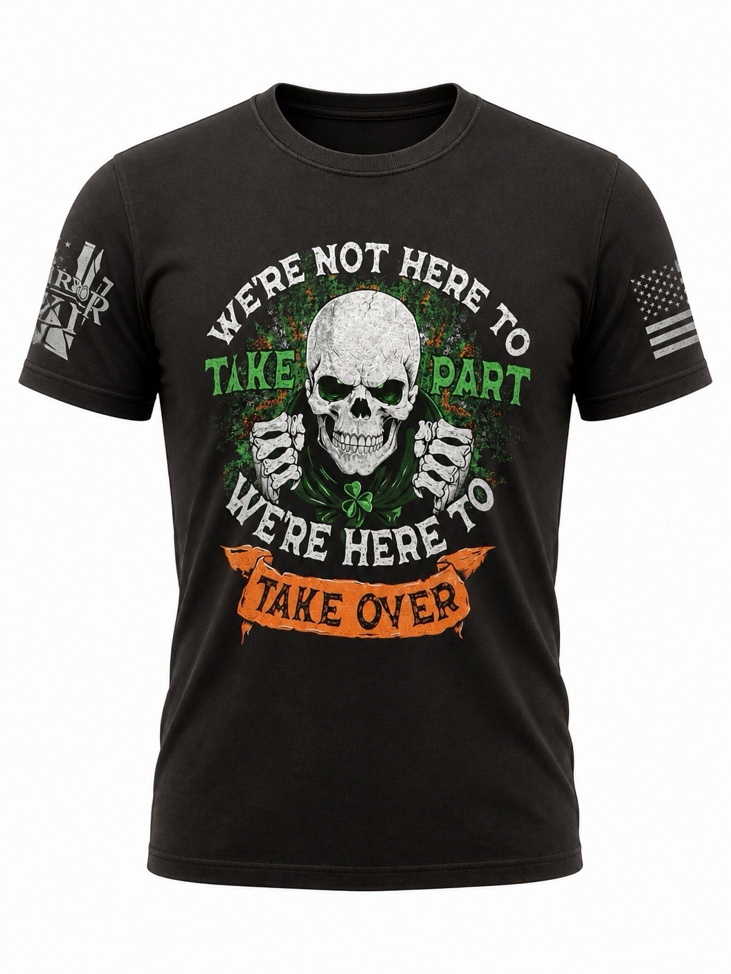 Warrior XII Take Over Skull Graphic T-Shirt Men’s Medium NWT St. Patrick’s Day